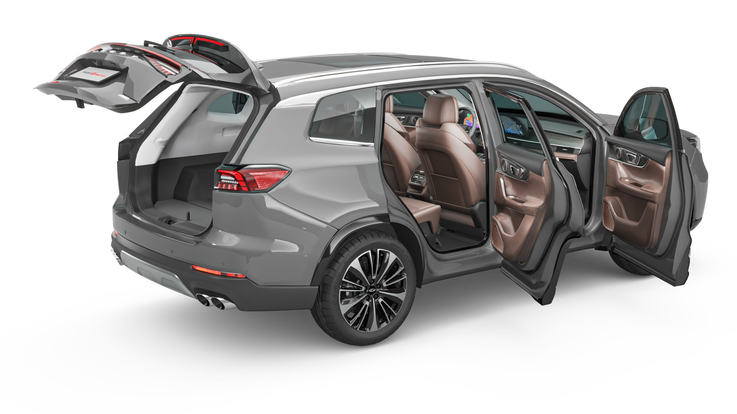 2024 Chery Tiggo 8 Pro Max With Interior 3D model_8