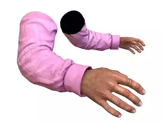 First Person Arms pink shirt FPS RIGGED animated Low-poly 3D model