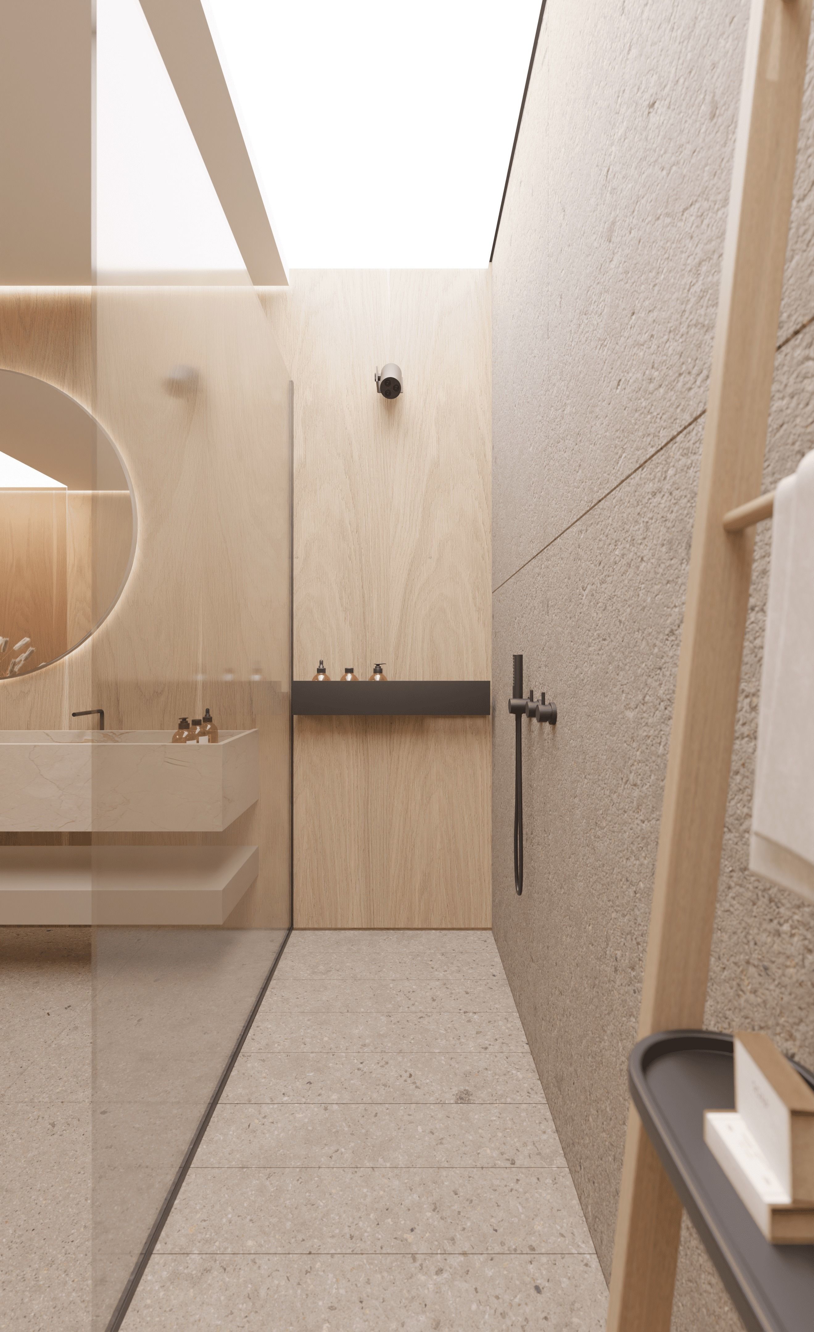 Bathroom Minimalistic design 3D model_4