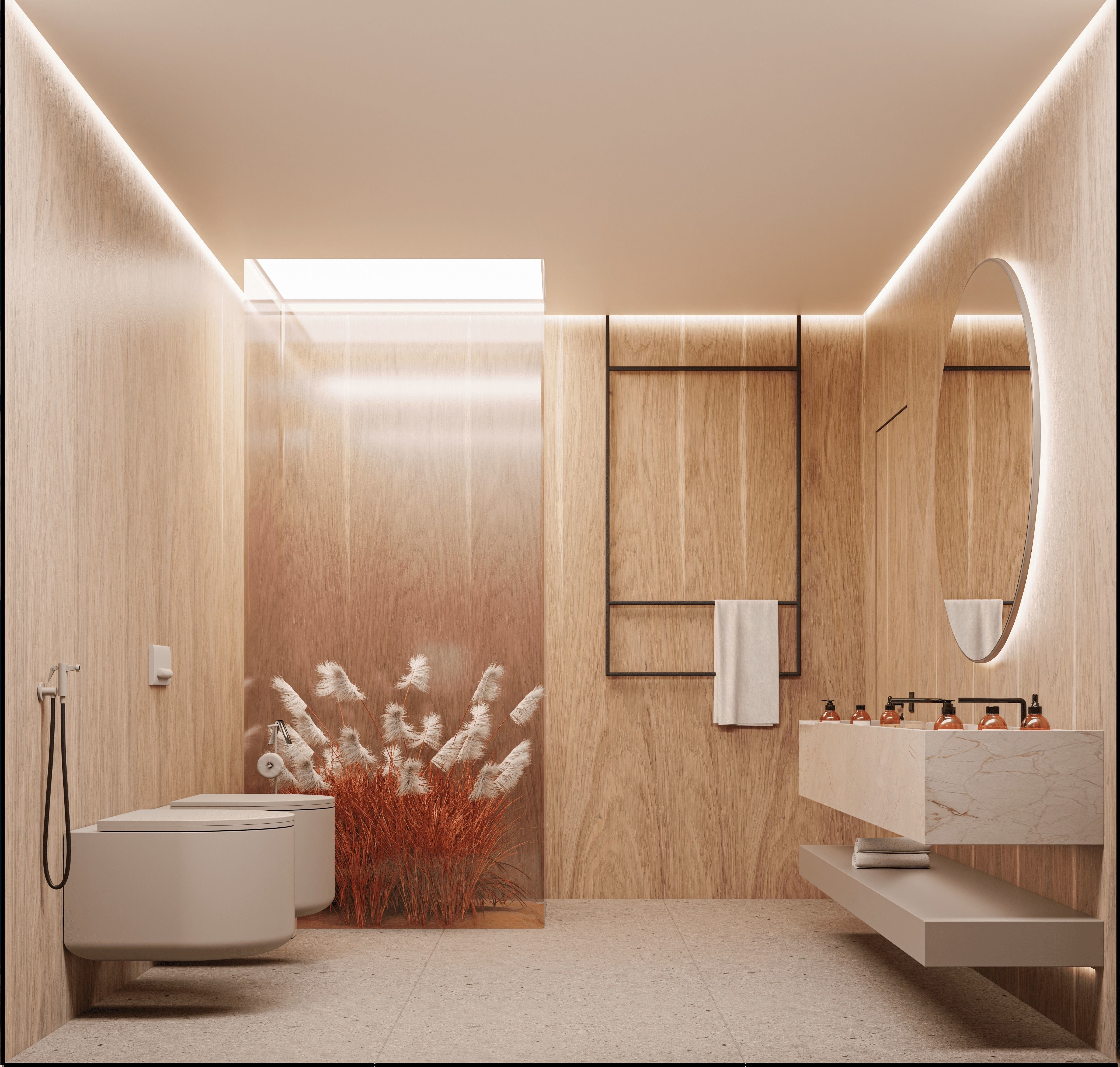 Bathroom Minimalistic design 3D model_3