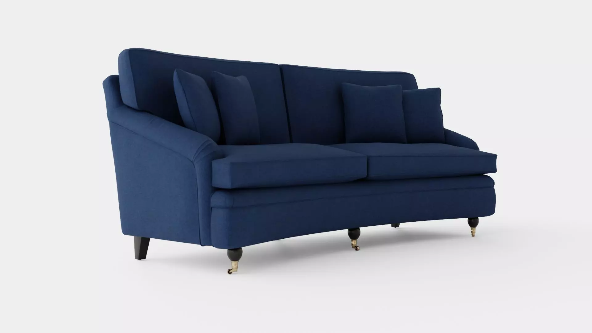 Howard sofa indigo Low-poly 3D model_0