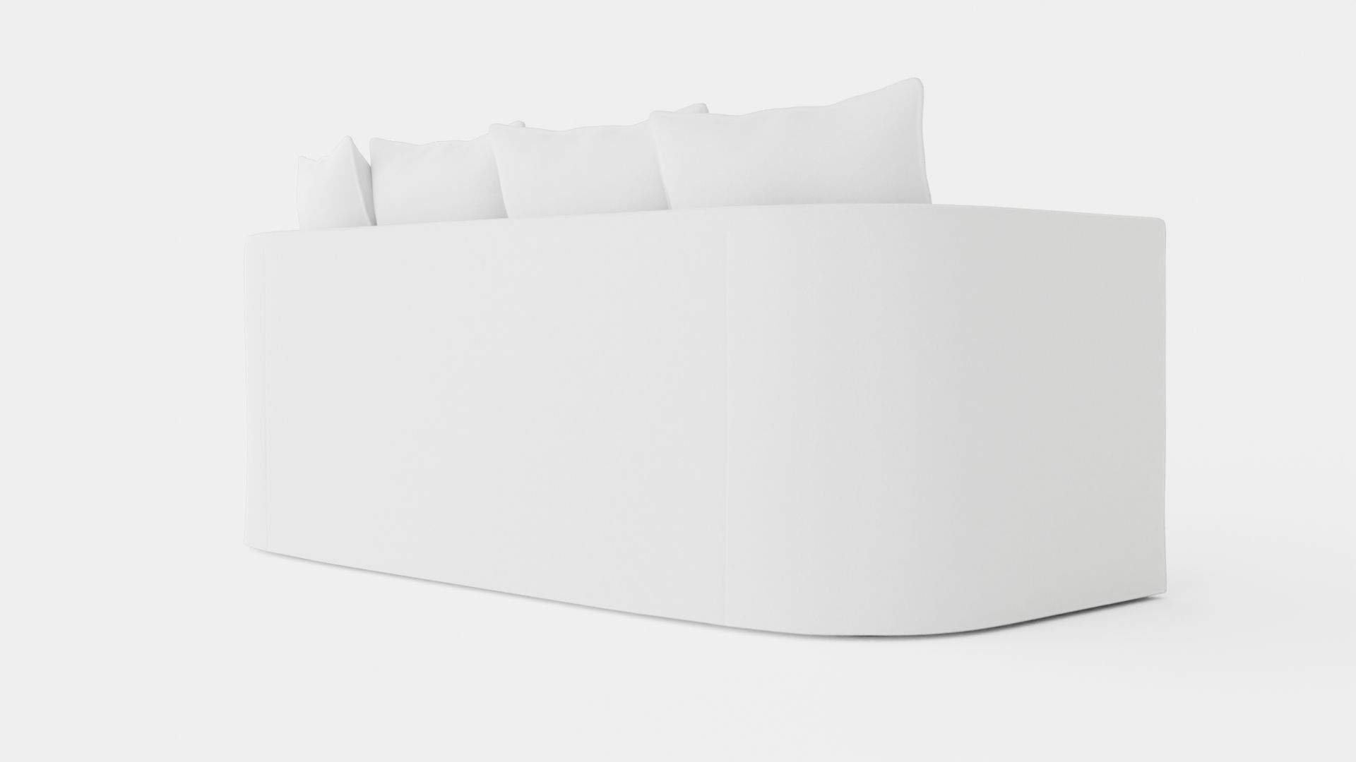 Monroe sofa off-white Low-poly 3D model_3