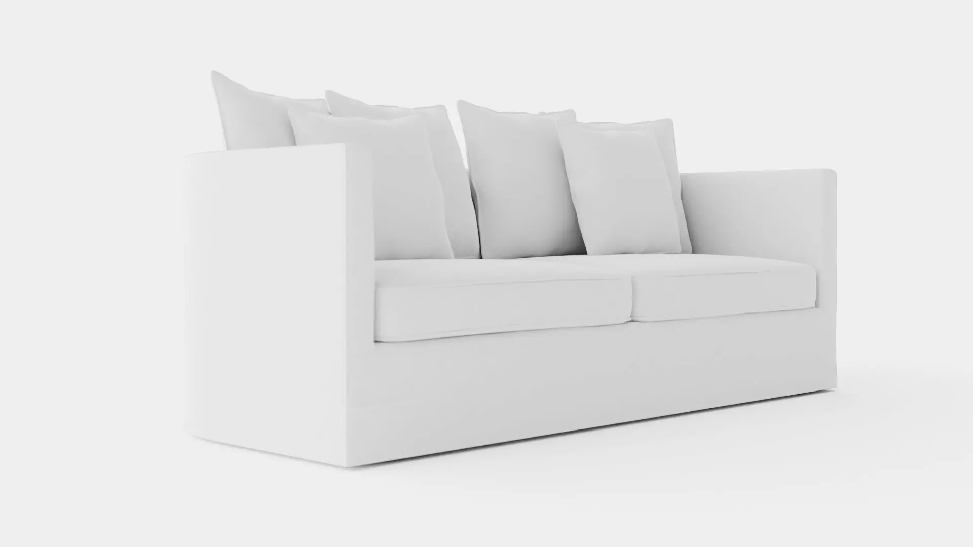 Monroe sofa off-white Low-poly 3D model_0