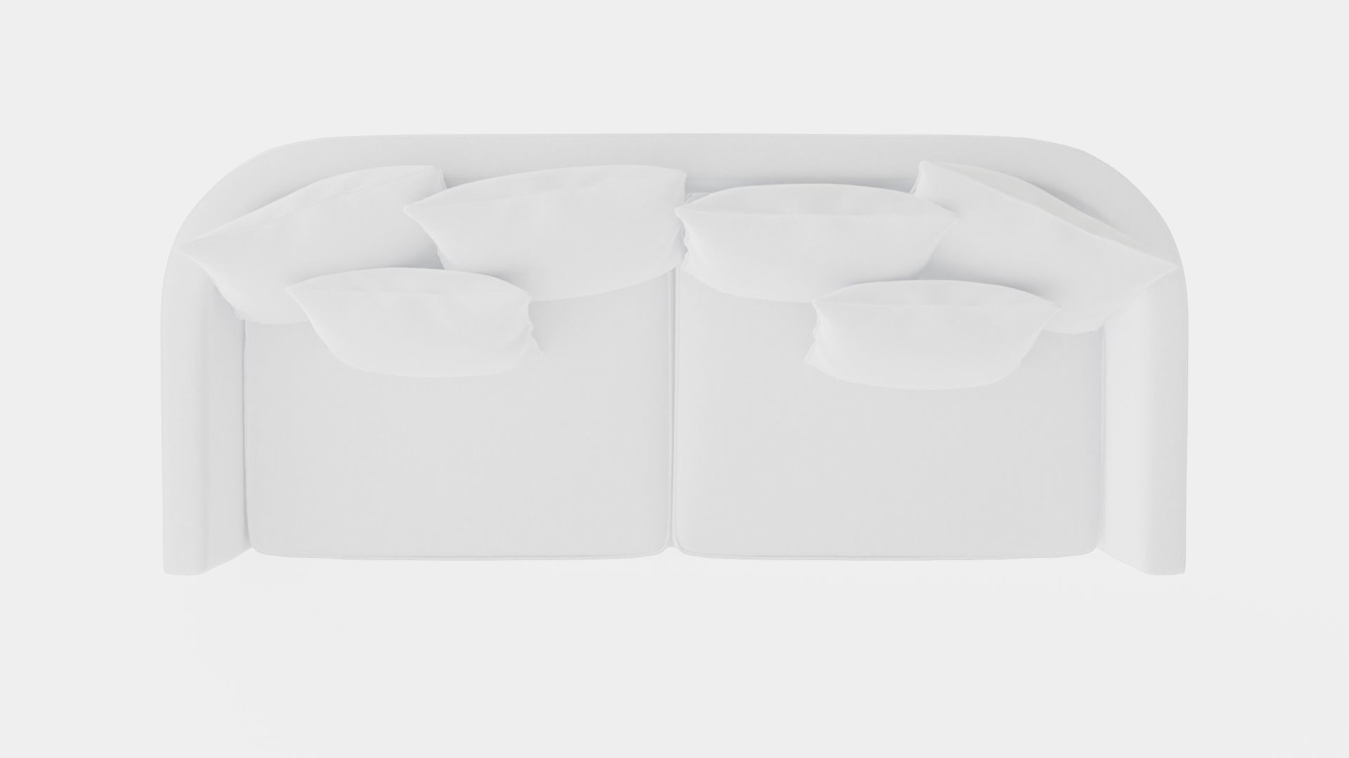 Monroe sofa off-white Low-poly 3D model_5