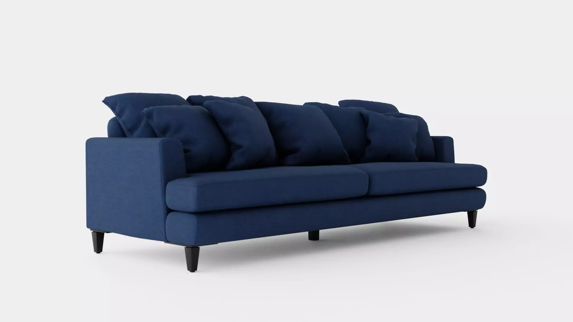 Los Angeles sofa indigo Low-poly 3D model_0