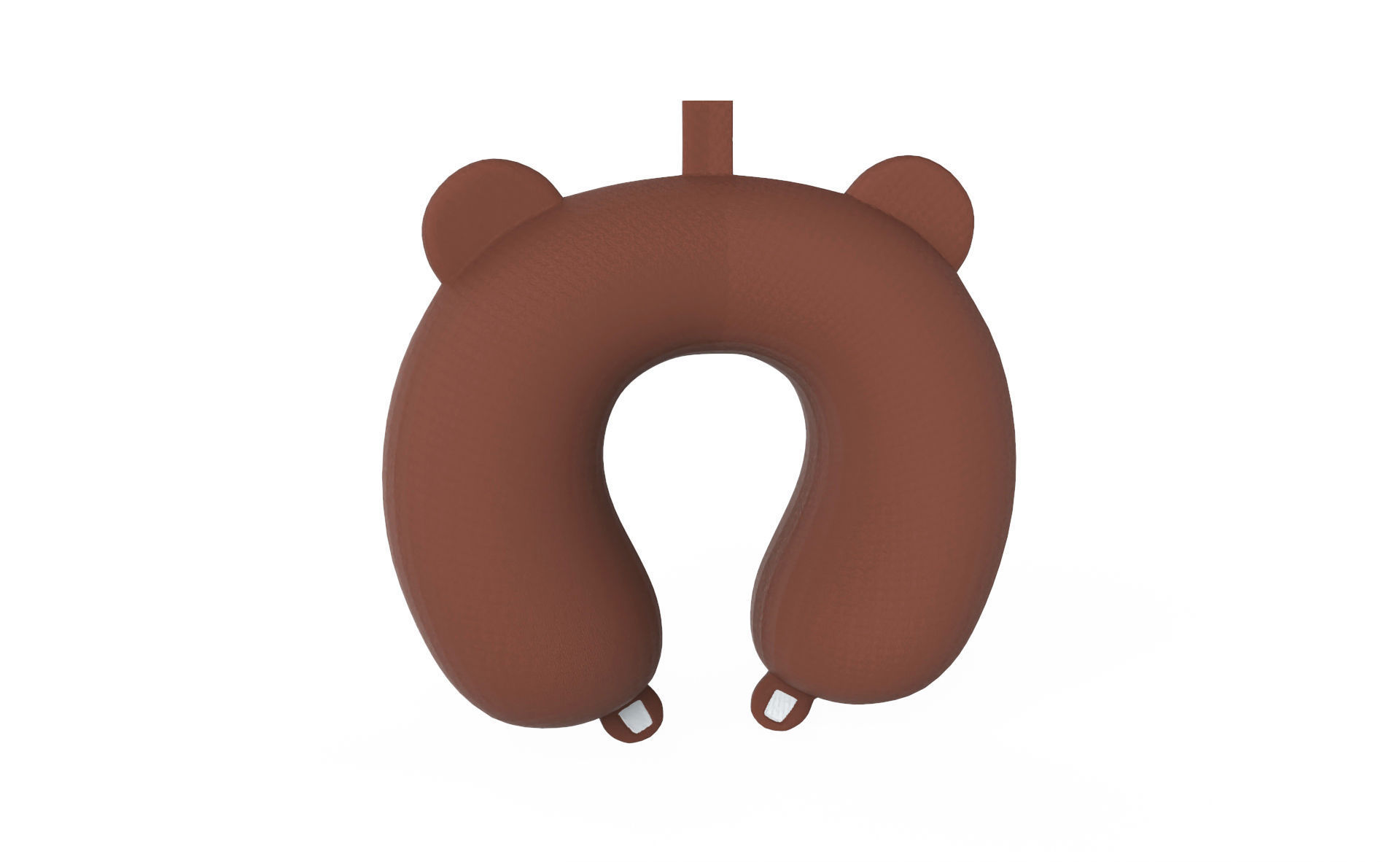 Cartoon Bear U-Shaped Neck Pillow Low-poly 3D model_8