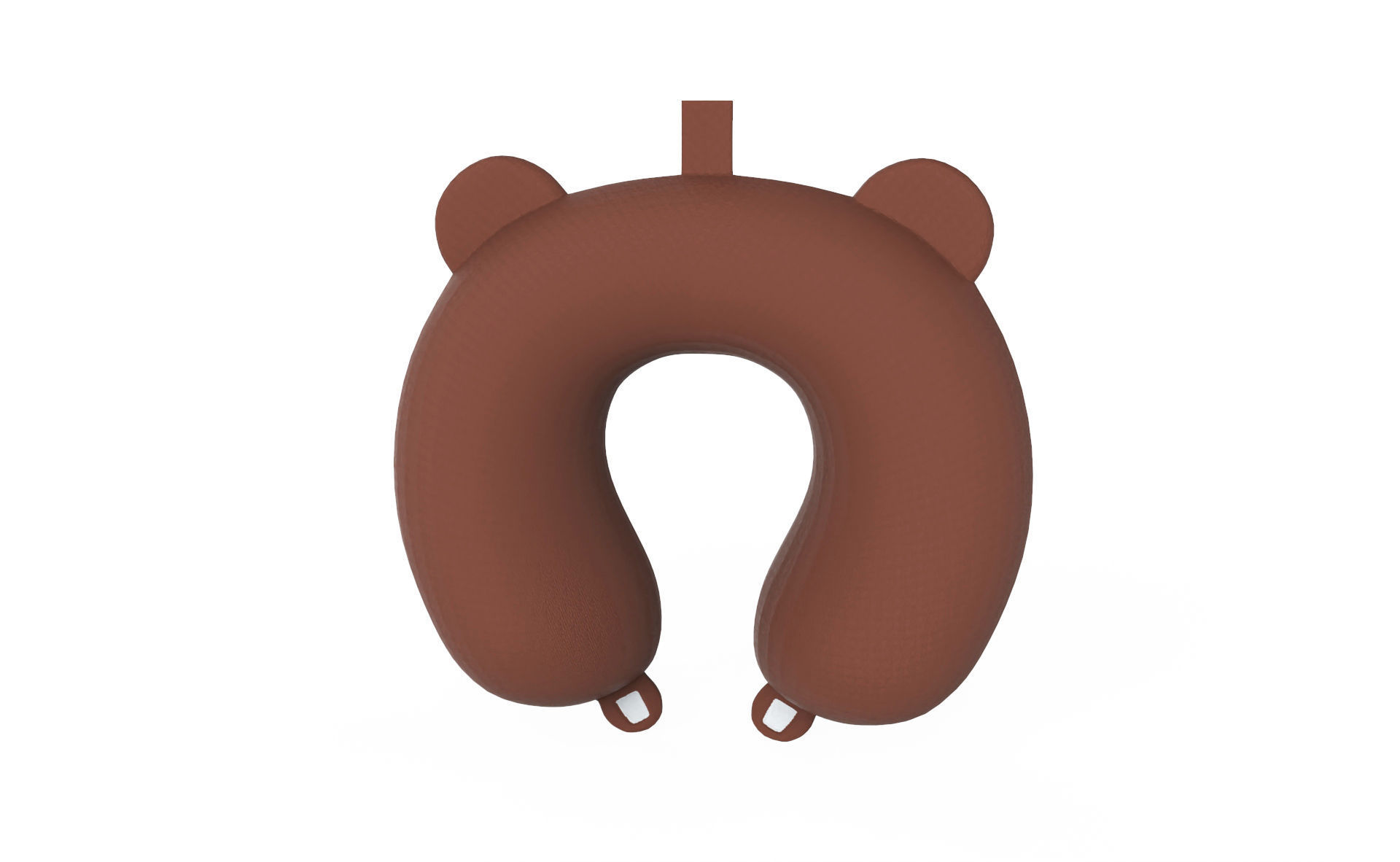 Cartoon Bear U-Shaped Neck Pillow Low-poly 3D model_9