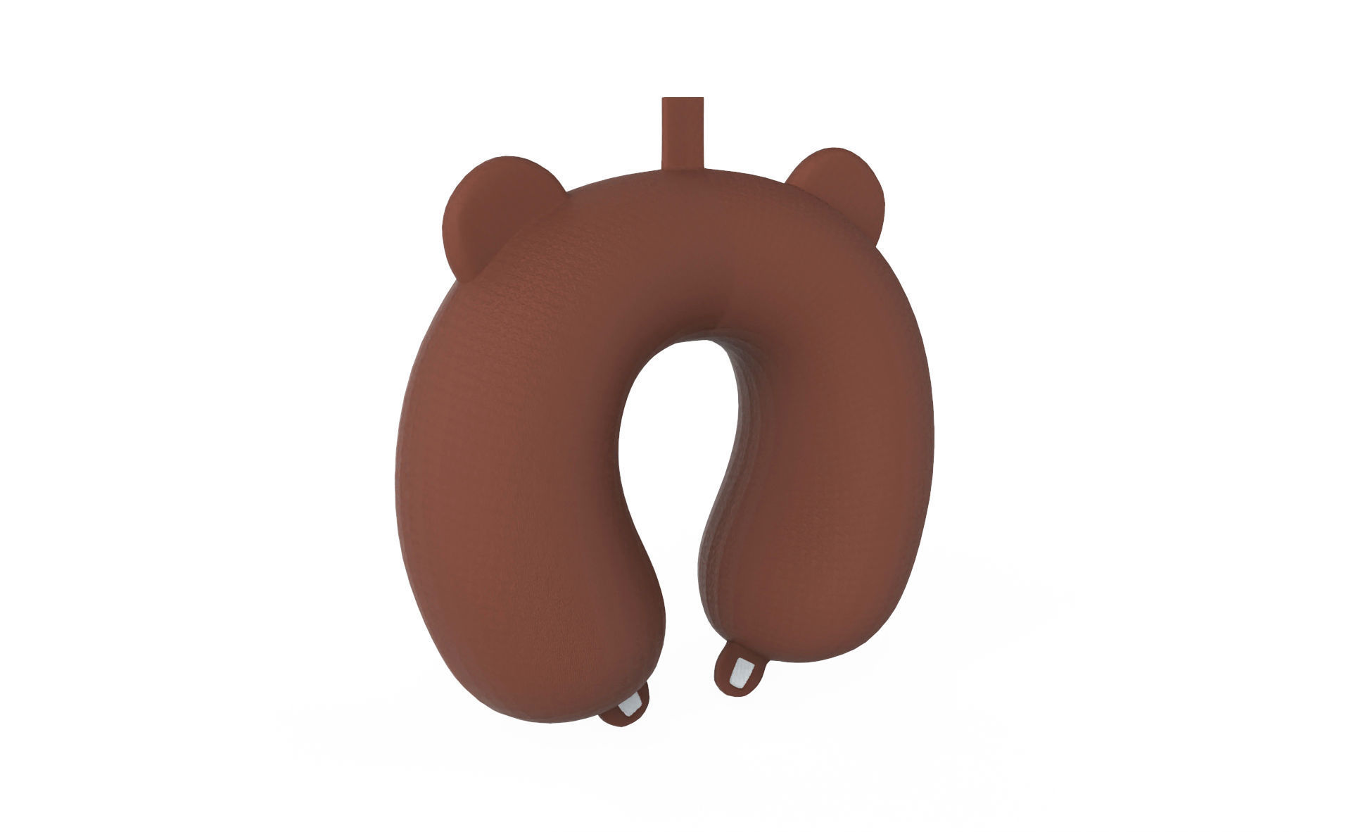 Cartoon Bear U-Shaped Neck Pillow Low-poly 3D model_5