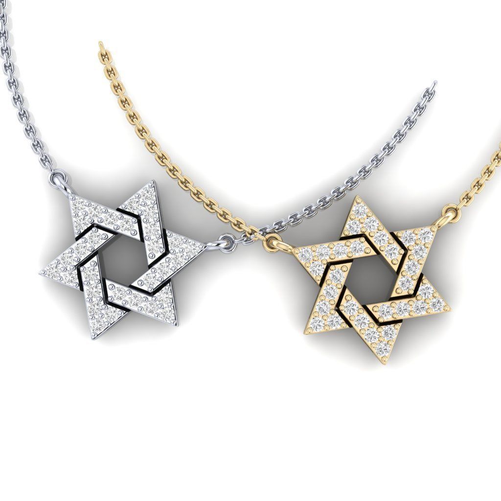 Star Pendant diamond 3D print stl 3D print model_2