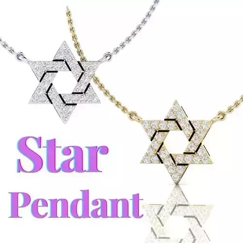 Star Pendant diamond 3D print stl 3D print model Star Pendant diamond 3D print stl 3D print model