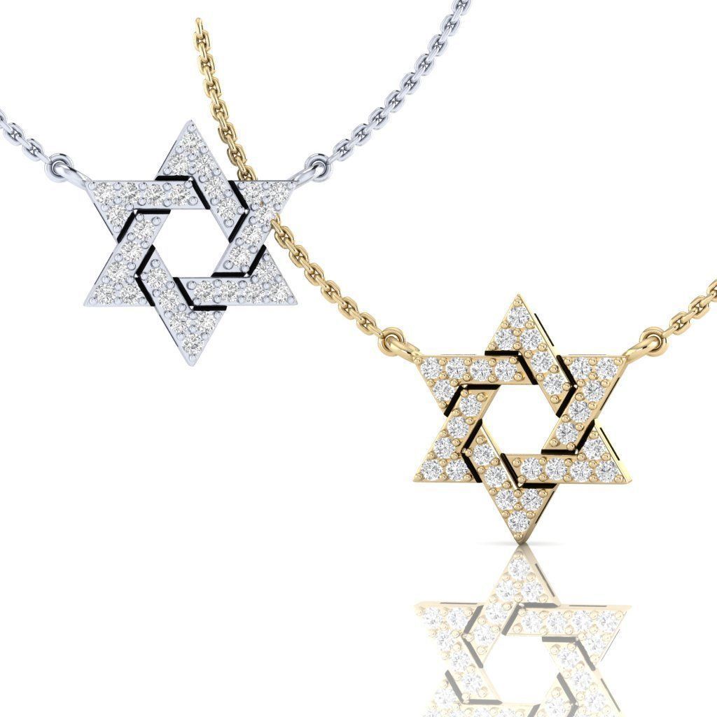 Star Pendant diamond 3D print stl 3D print model_3