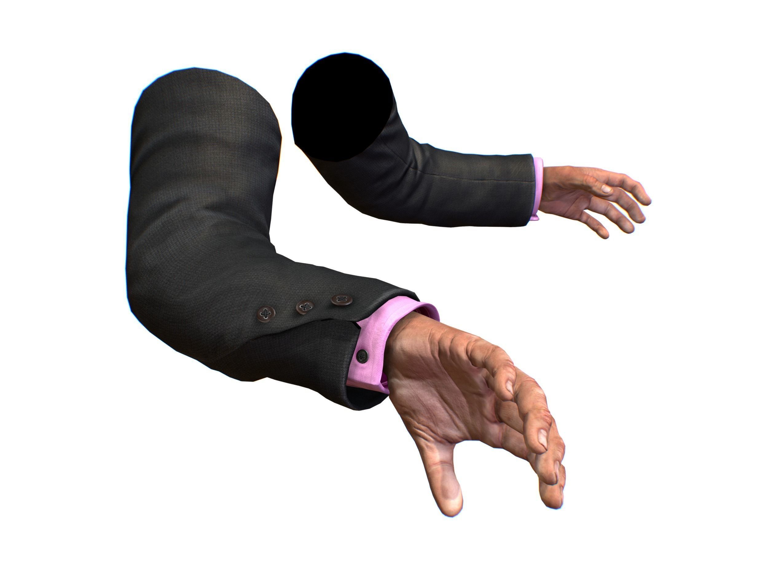 First Person Arms coat FPS RIGGED animated Low-poly 3D model_12