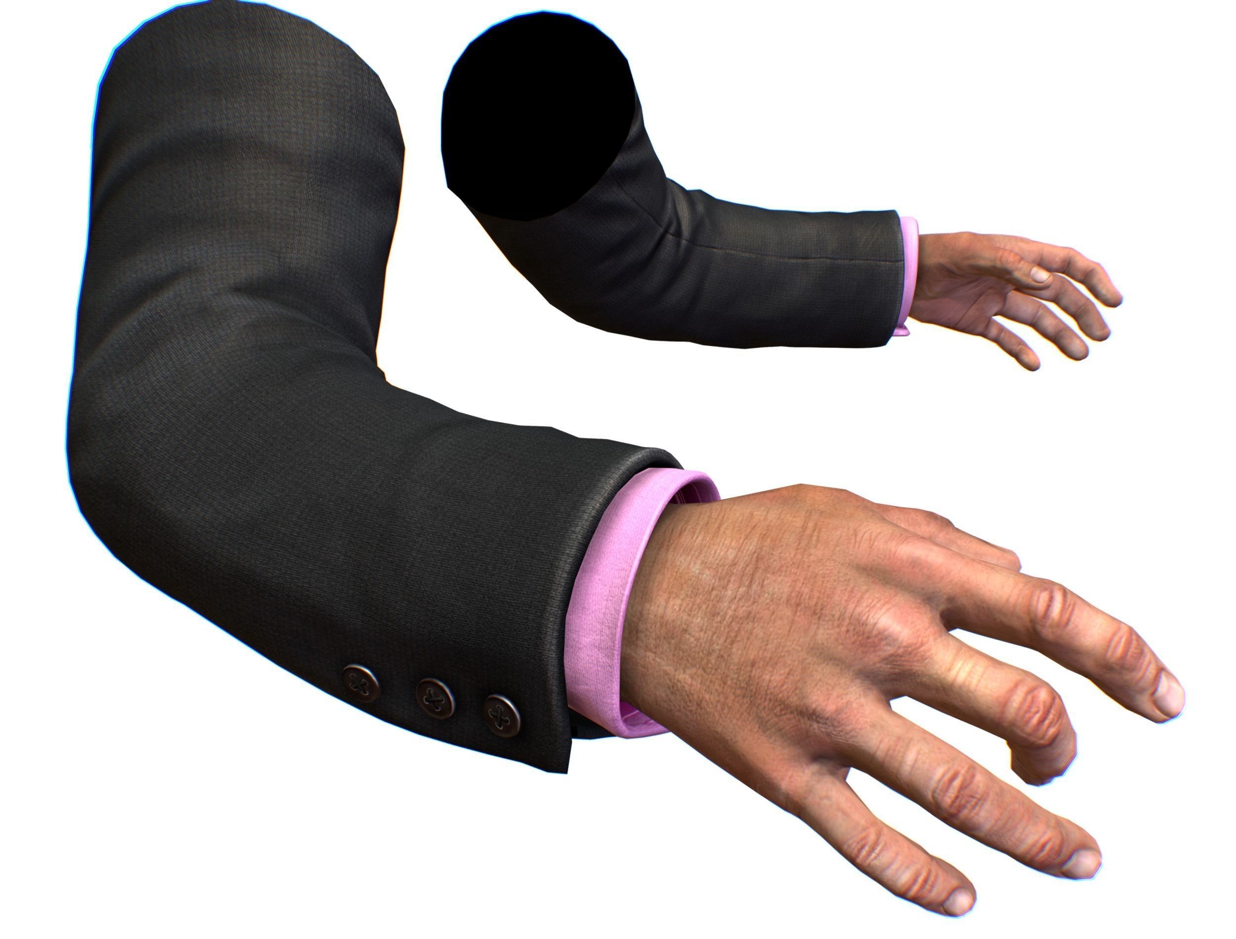 First Person Arms coat FPS RIGGED animated Low-poly 3D model_37