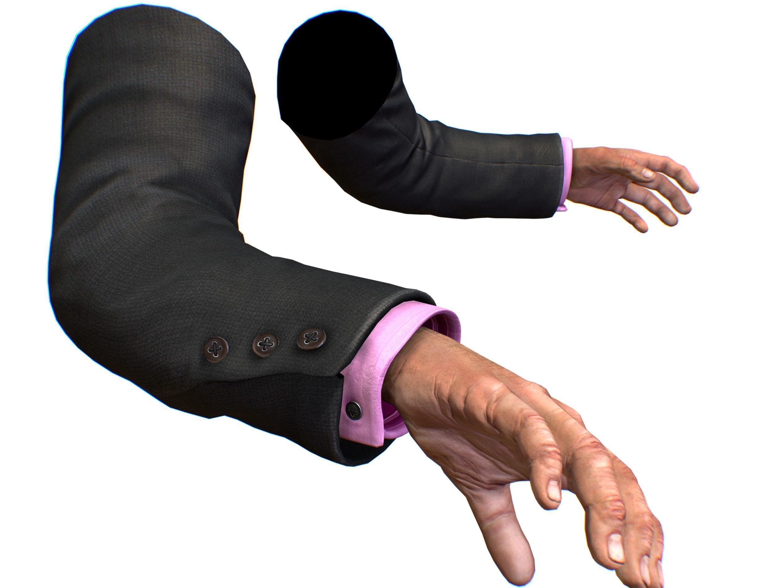 First Person Arms coat FPS RIGGED animated Low-poly 3D model_11