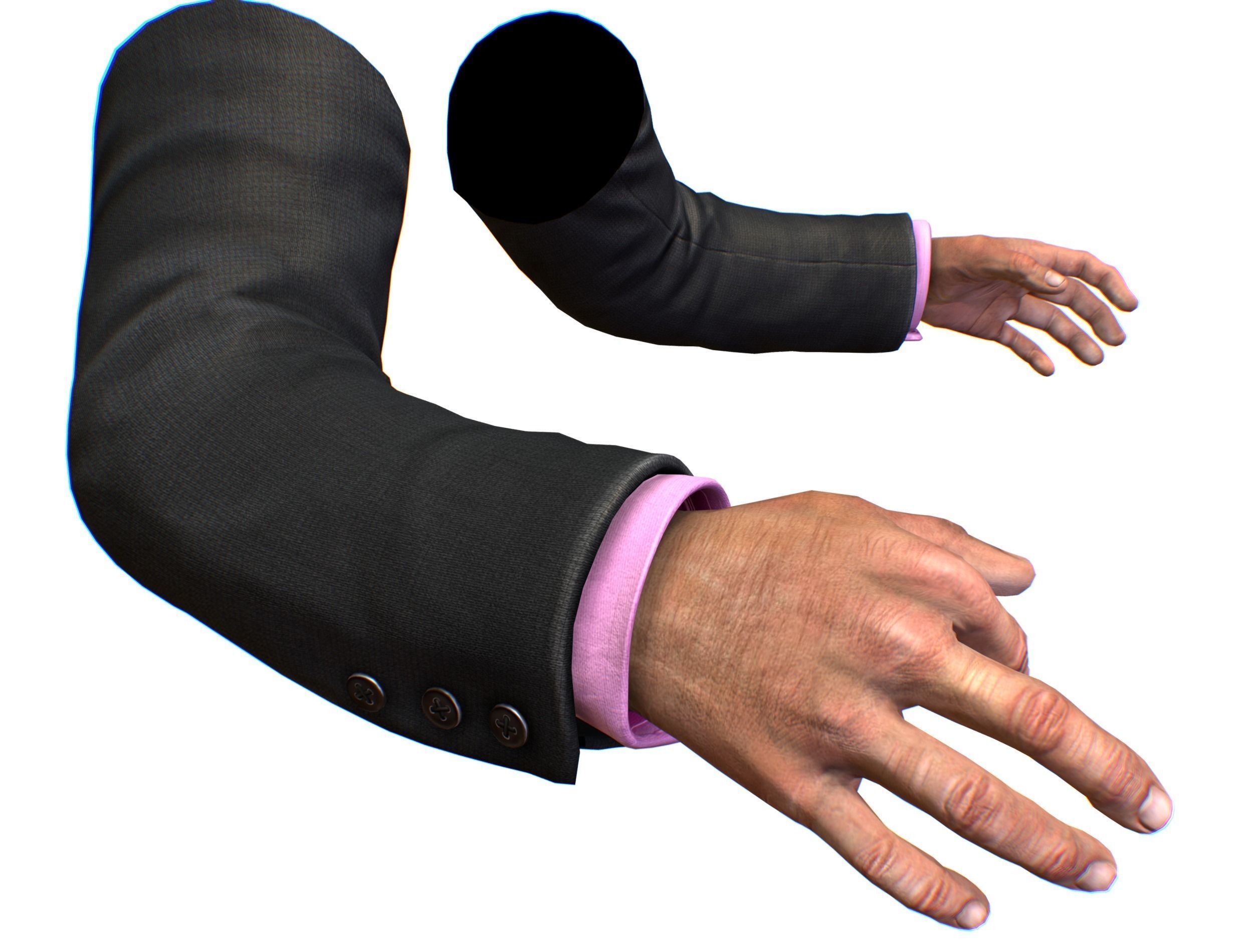 First Person Arms coat FPS RIGGED animated Low-poly 3D model_41