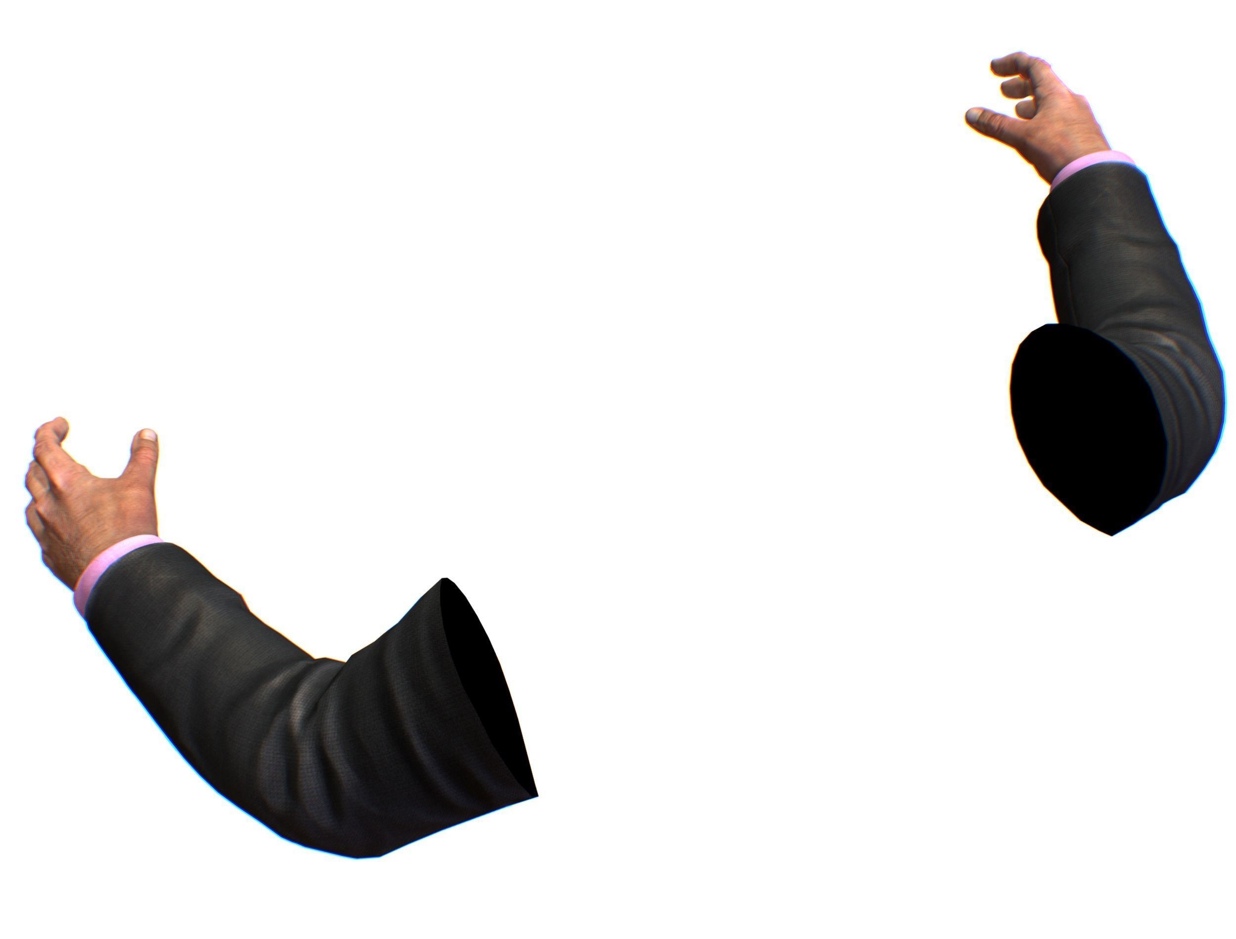 First Person Arms coat FPS RIGGED animated Low-poly 3D model_58