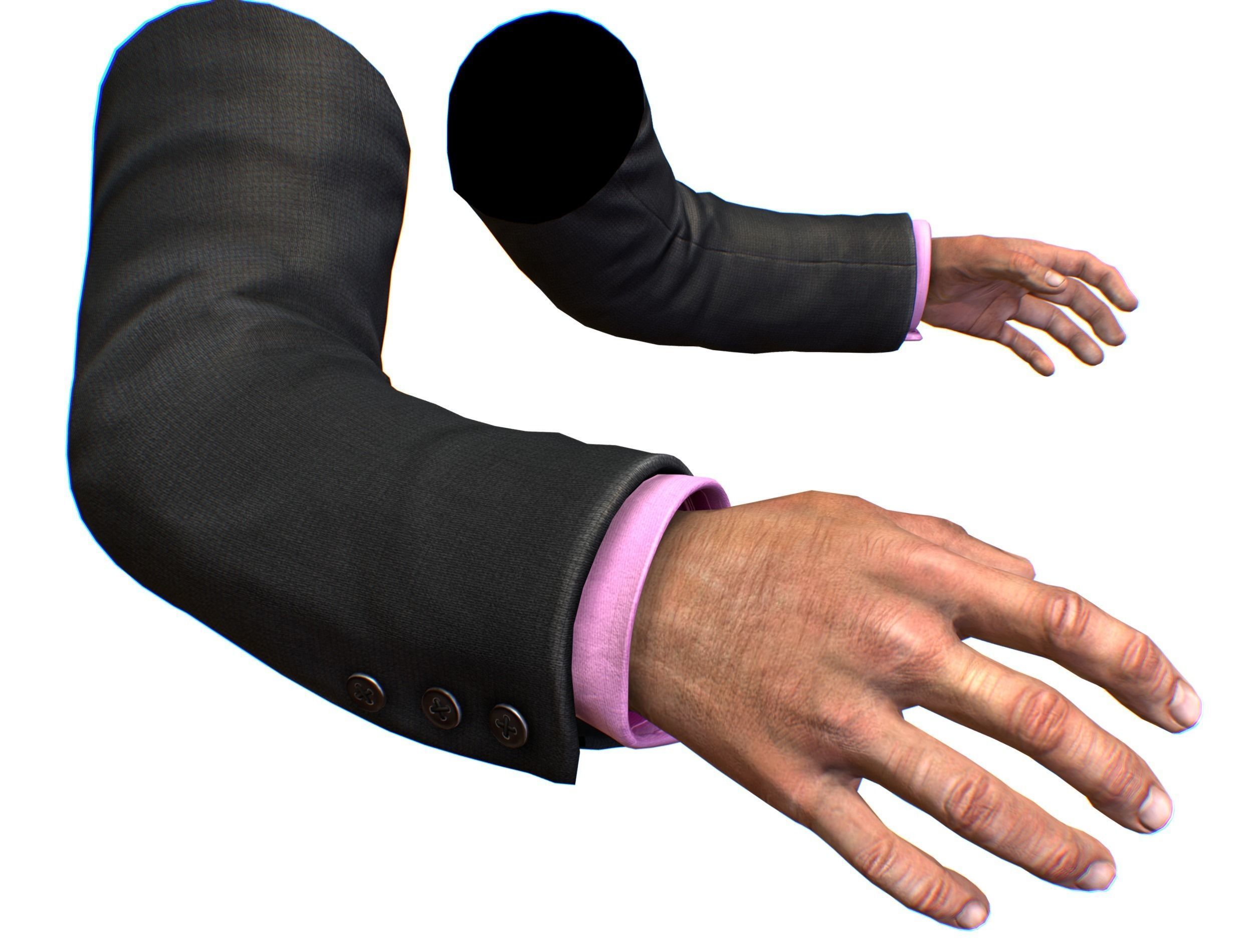 First Person Arms coat FPS RIGGED animated Low-poly 3D model_32