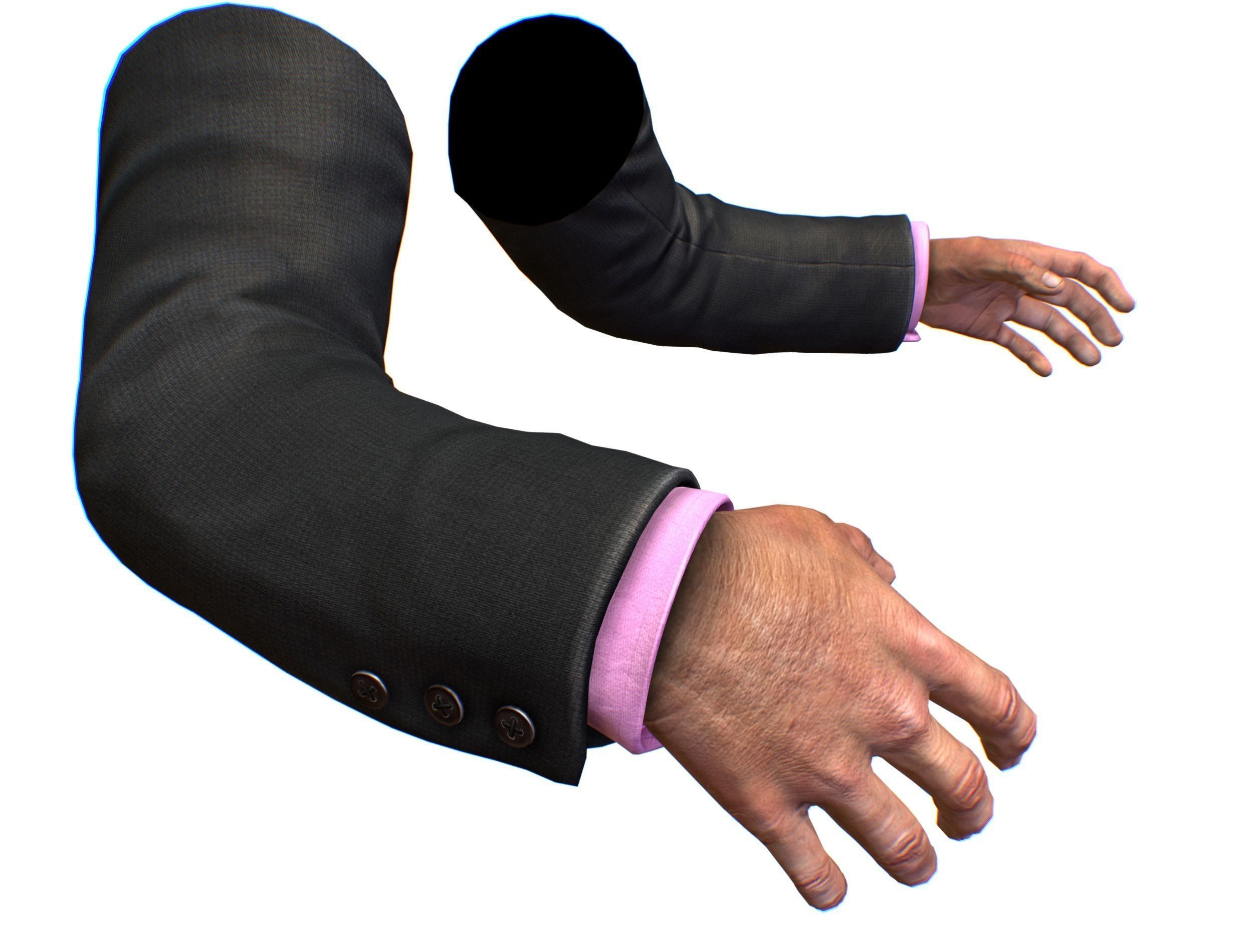 First Person Arms coat FPS RIGGED animated Low-poly 3D model_14