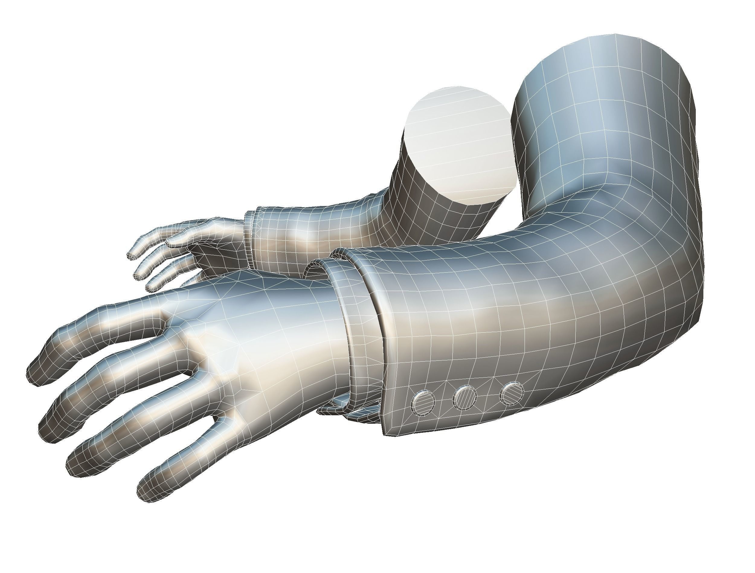 First Person Arms coat FPS RIGGED animated Low-poly 3D model_63