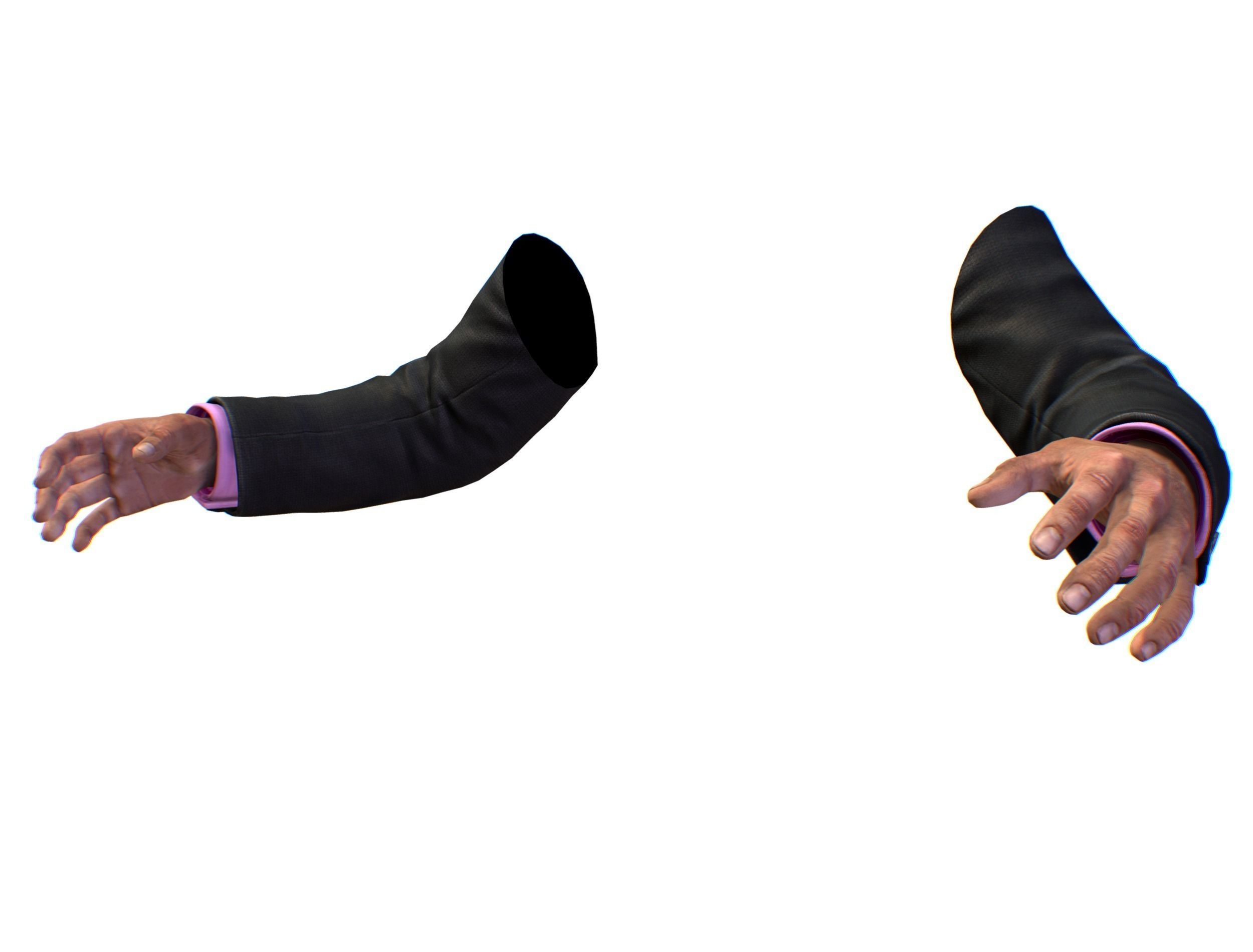 First Person Arms coat FPS RIGGED animated Low-poly 3D model_59