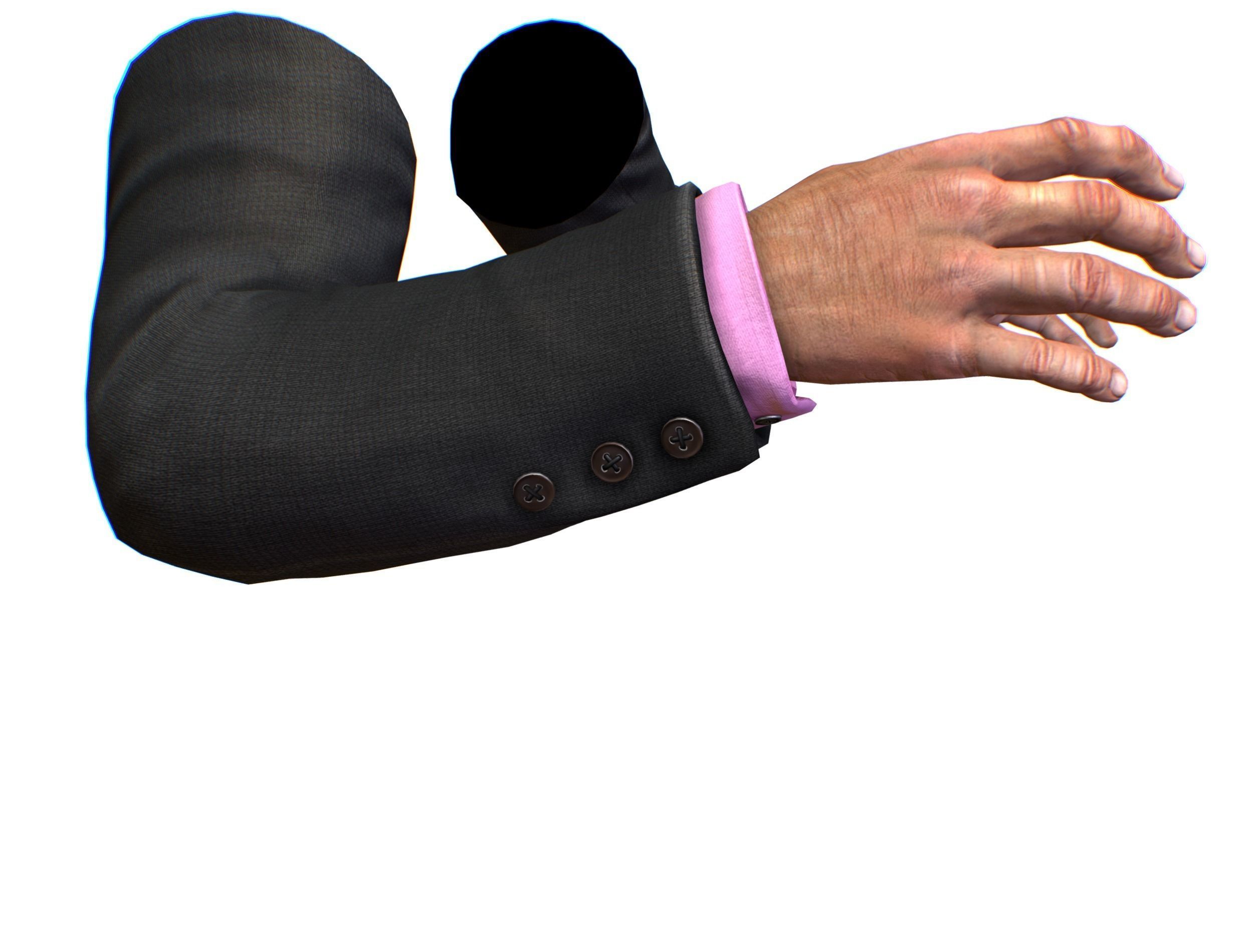 First Person Arms coat FPS RIGGED animated Low-poly 3D model_2