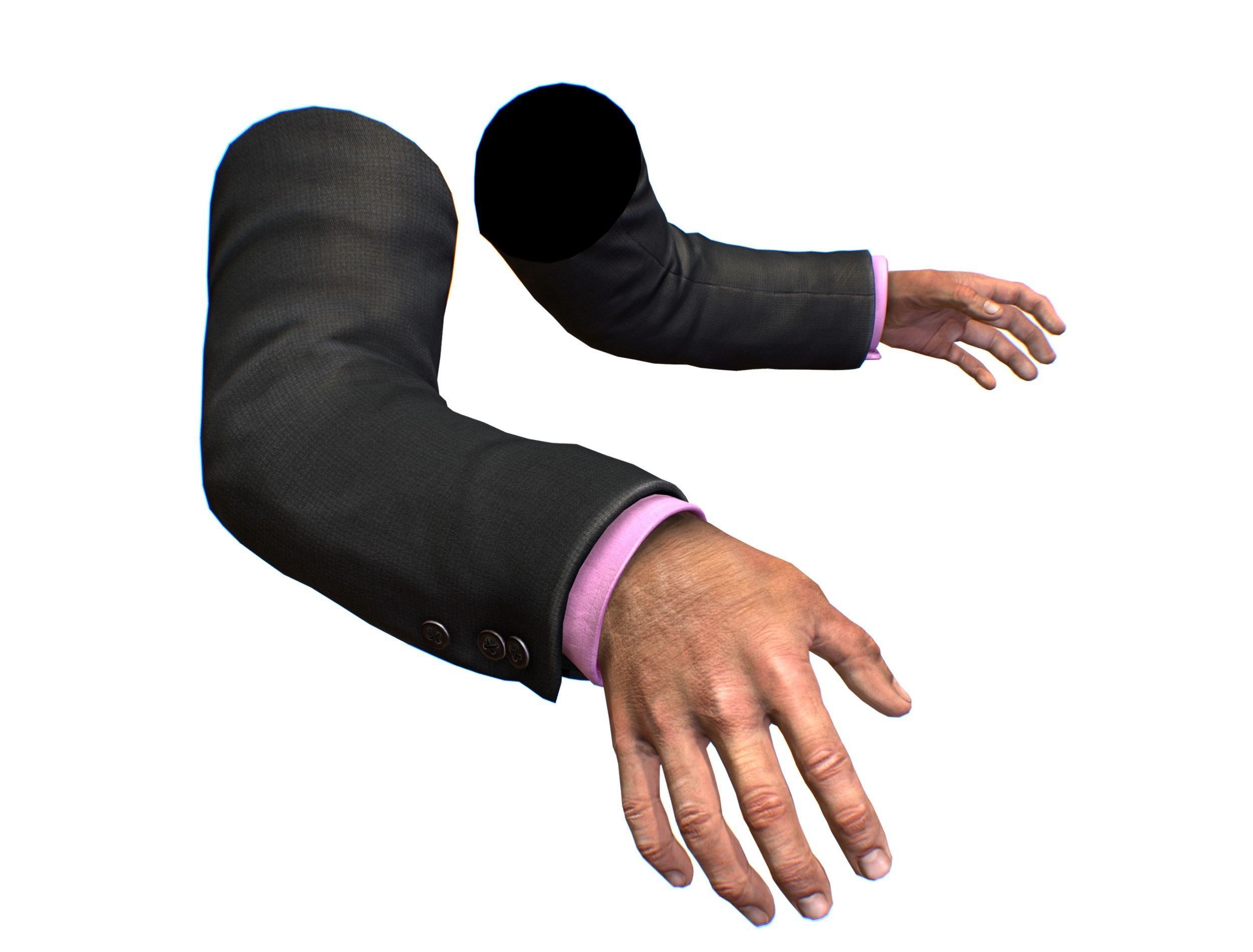 First Person Arms coat FPS RIGGED animated Low-poly 3D model_19