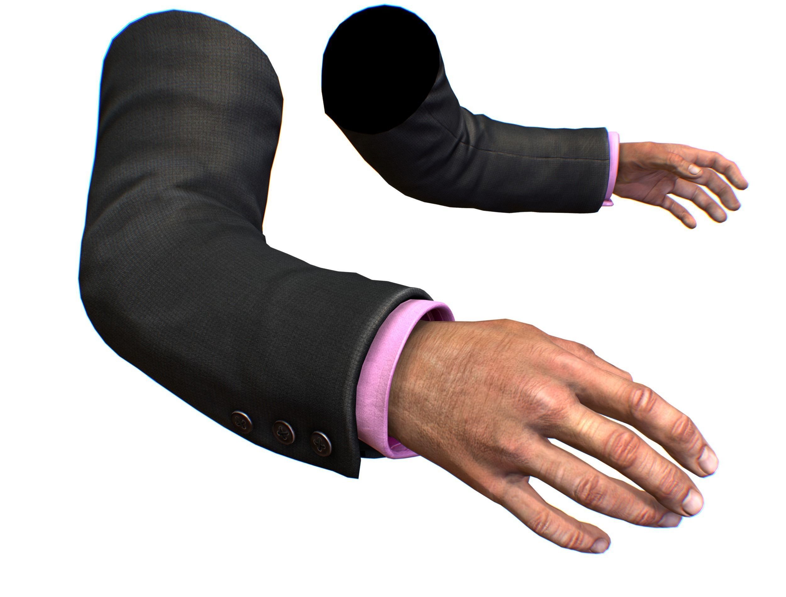 First Person Arms coat FPS RIGGED animated Low-poly 3D model_55