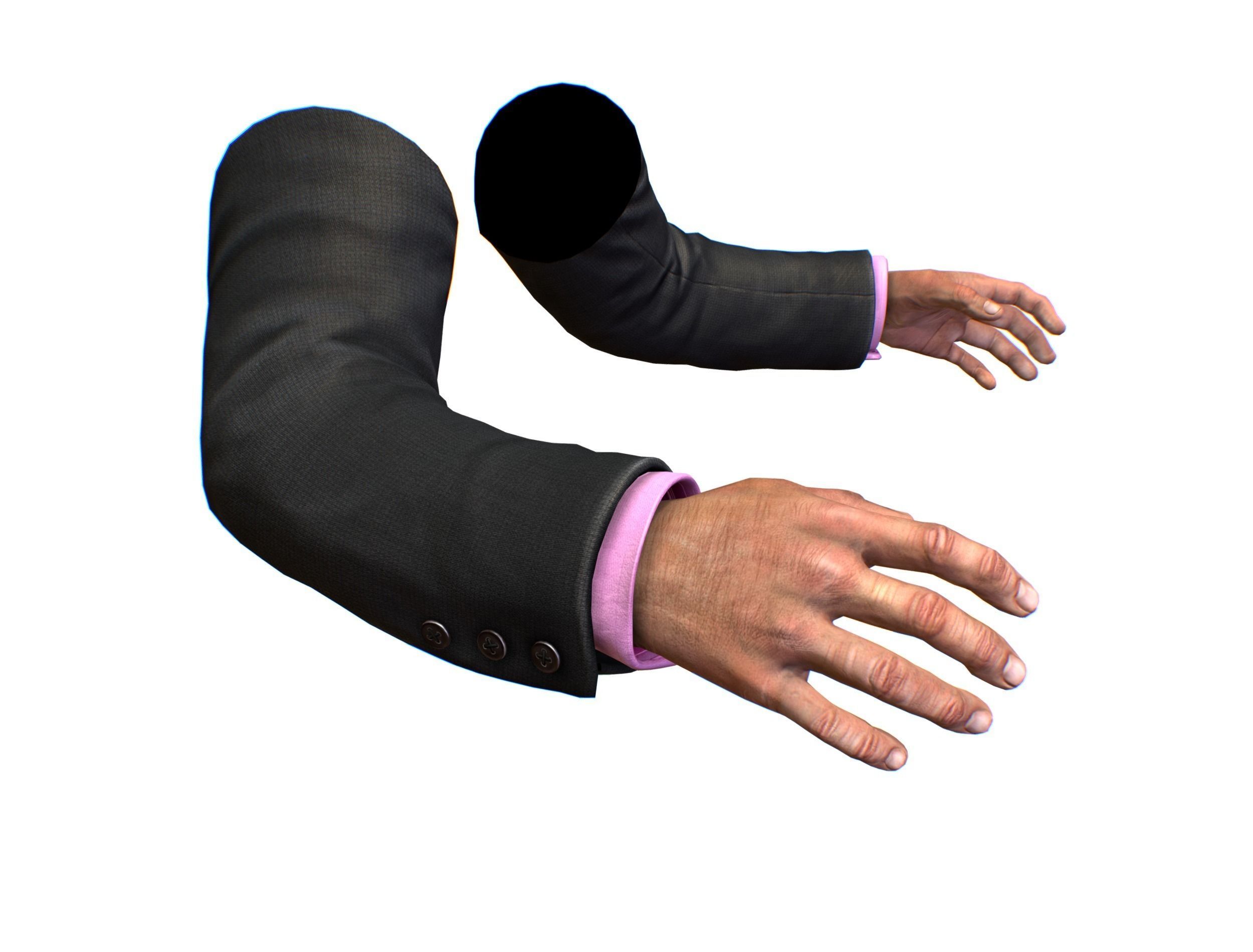 First Person Arms coat FPS RIGGED animated Low-poly 3D model_20