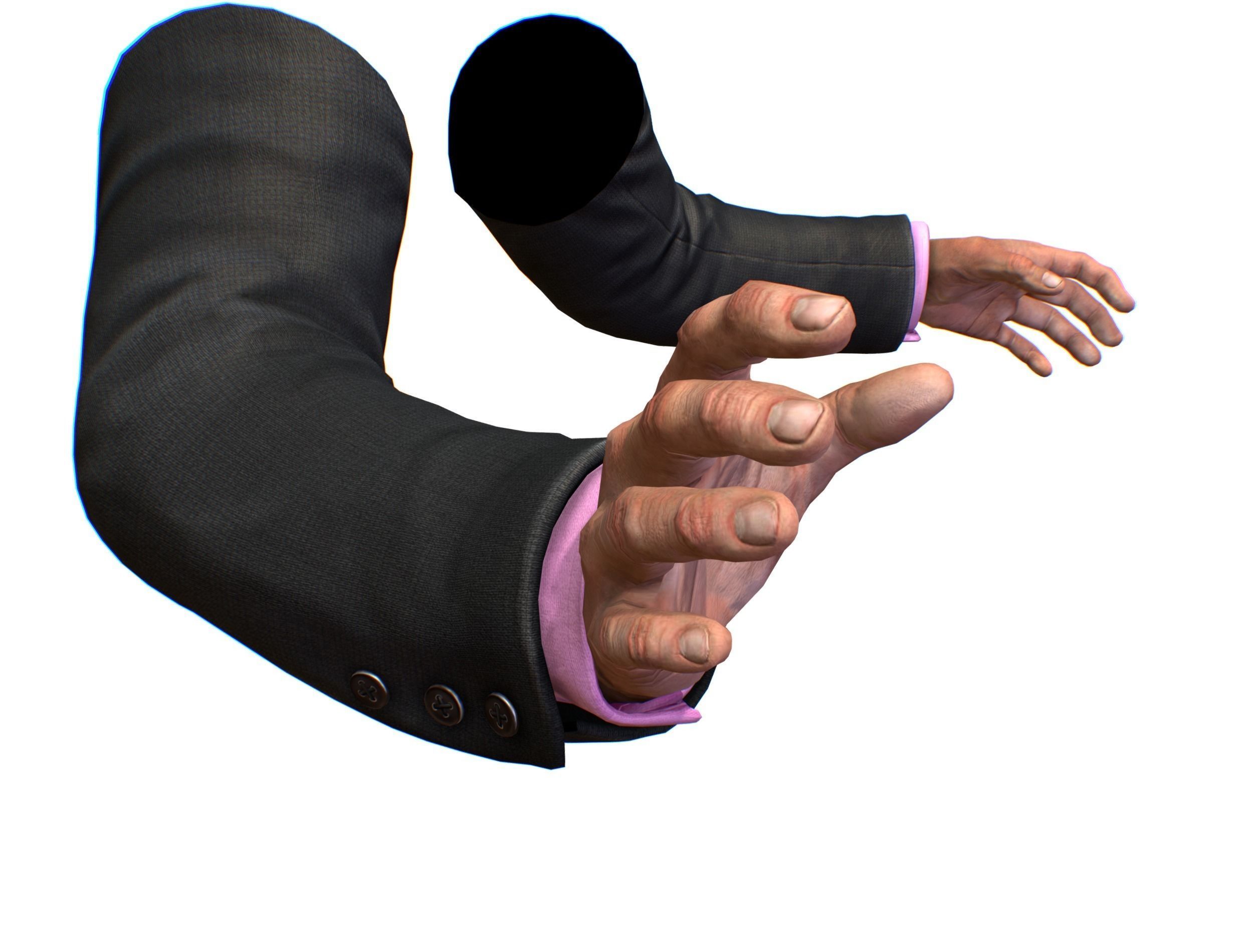 First Person Arms coat FPS RIGGED animated Low-poly 3D model_17