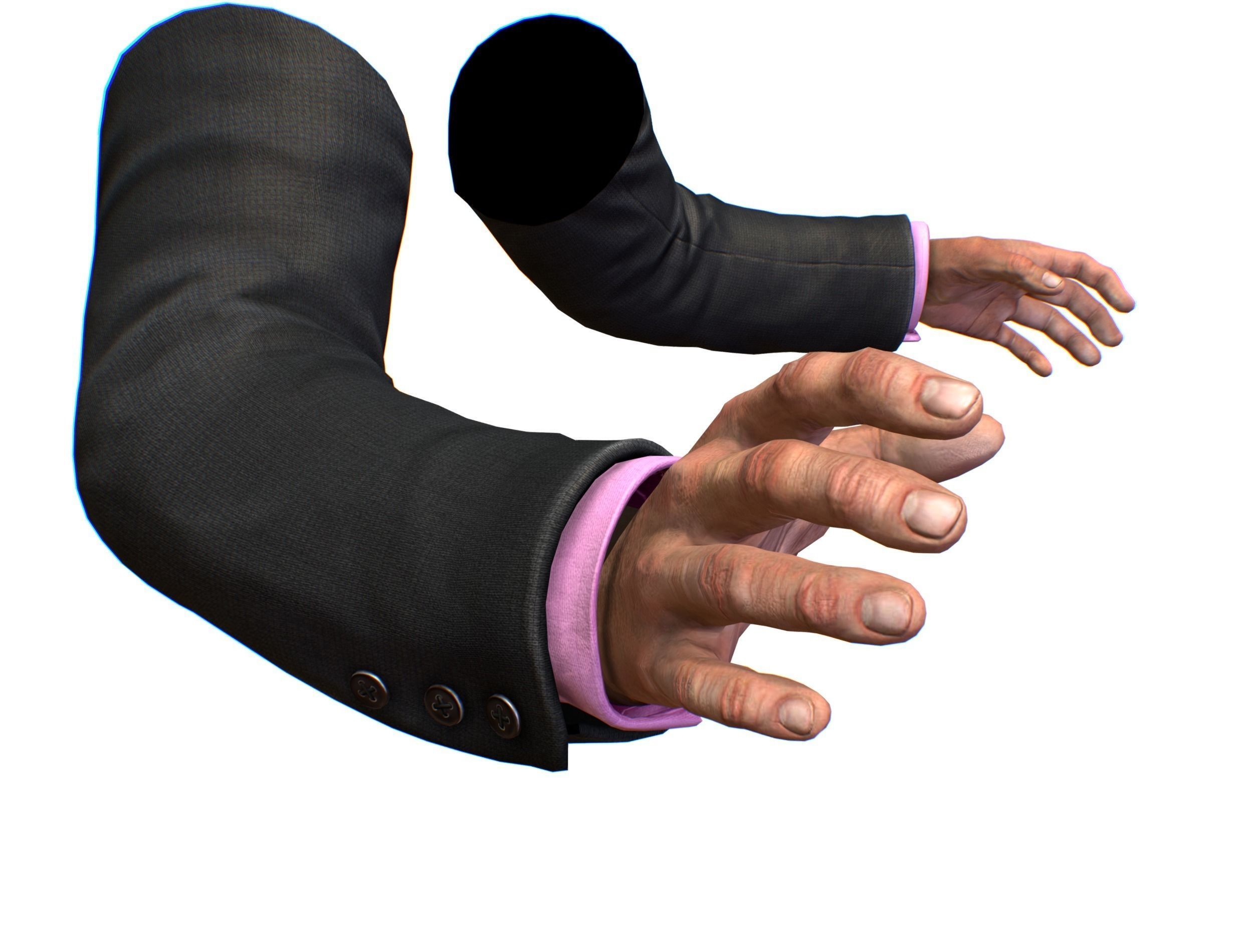 First Person Arms coat FPS RIGGED animated Low-poly 3D model_16