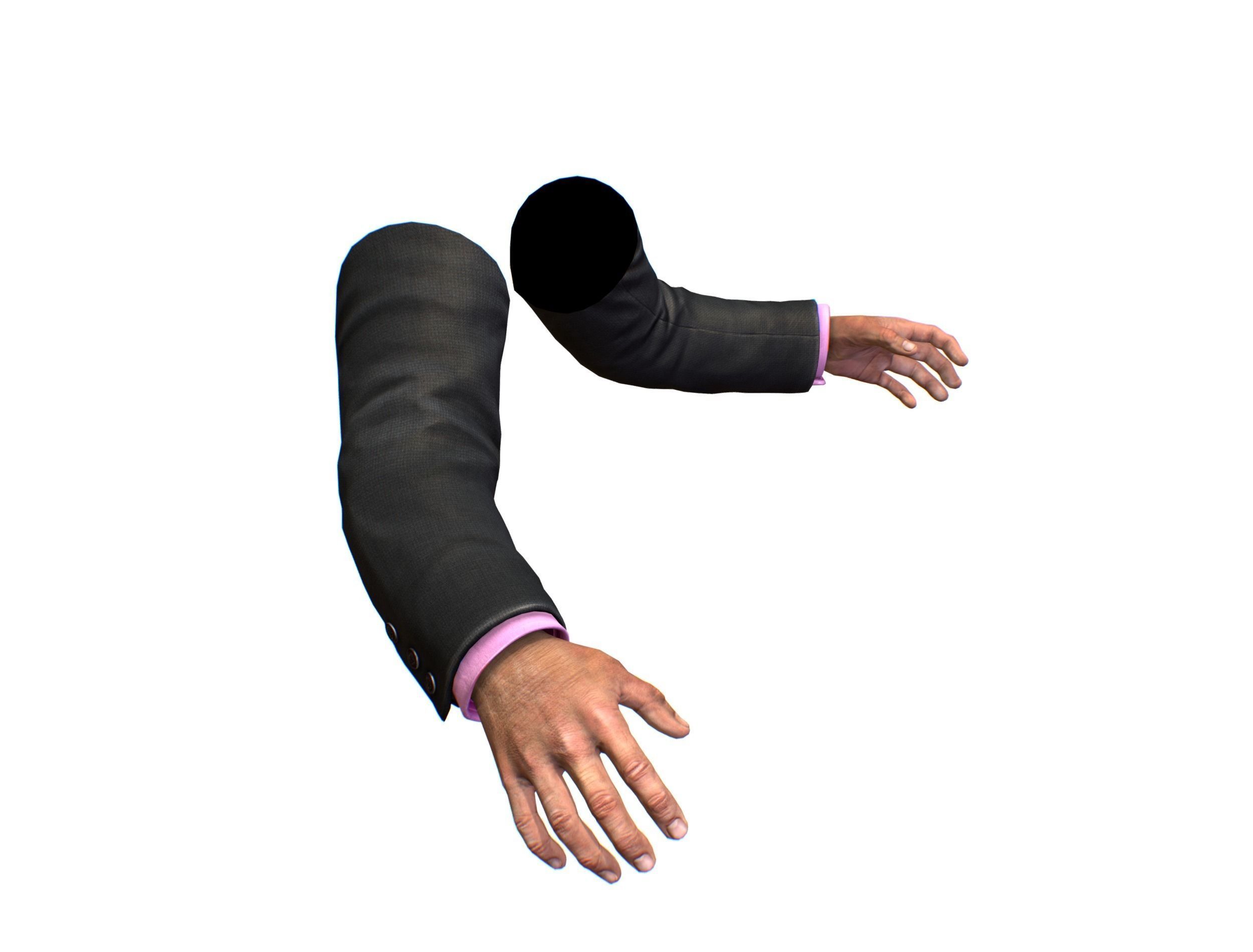 First Person Arms coat FPS RIGGED animated Low-poly 3D model_5