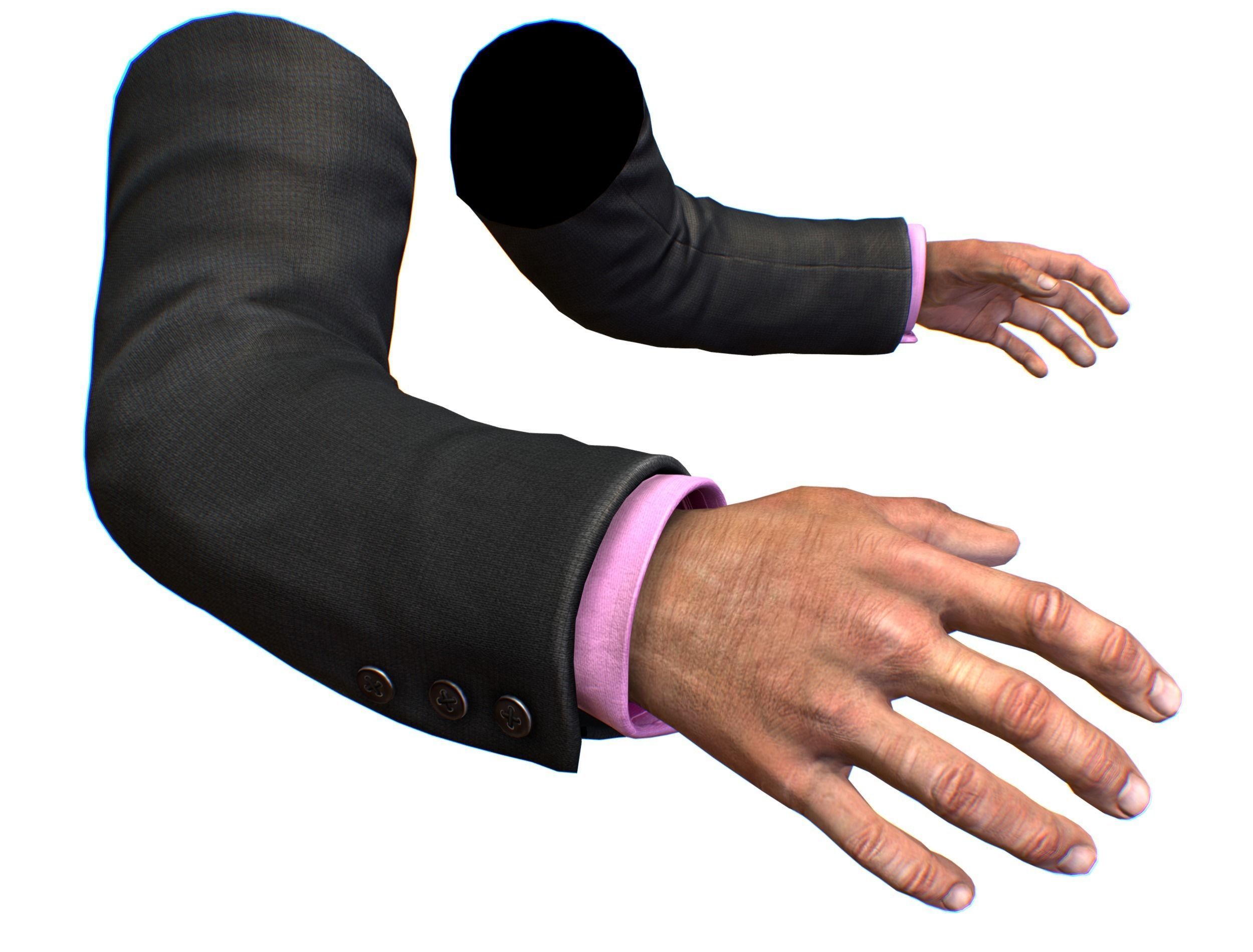 First Person Arms coat FPS RIGGED animated Low-poly 3D model_46