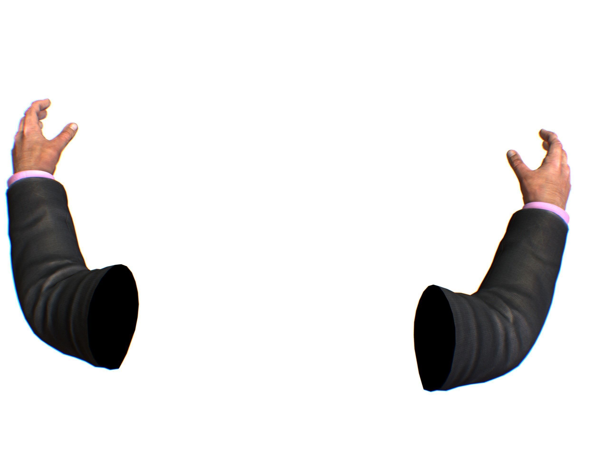 First Person Arms coat FPS RIGGED animated Low-poly 3D model_57