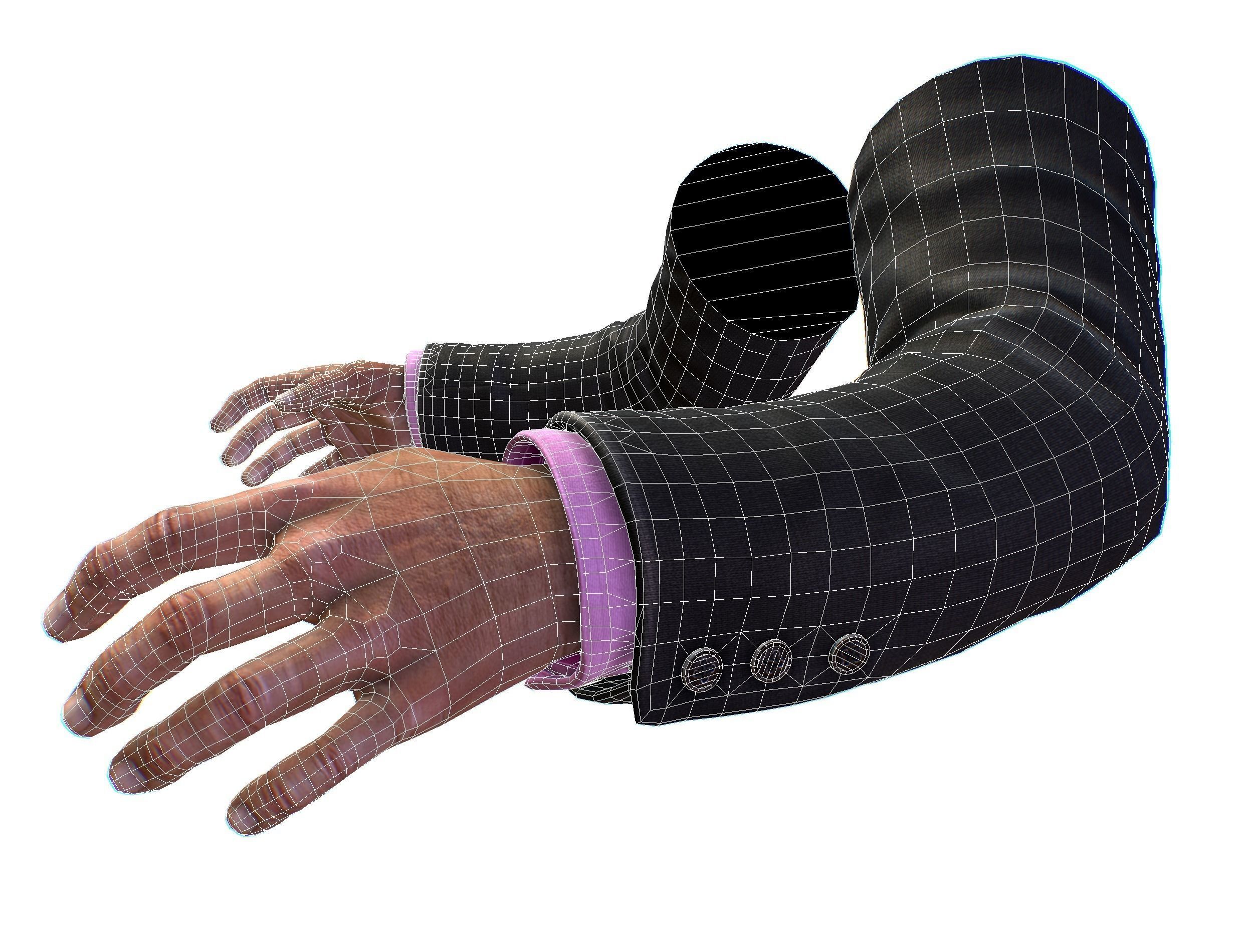 First Person Arms coat FPS RIGGED animated Low-poly 3D model_62