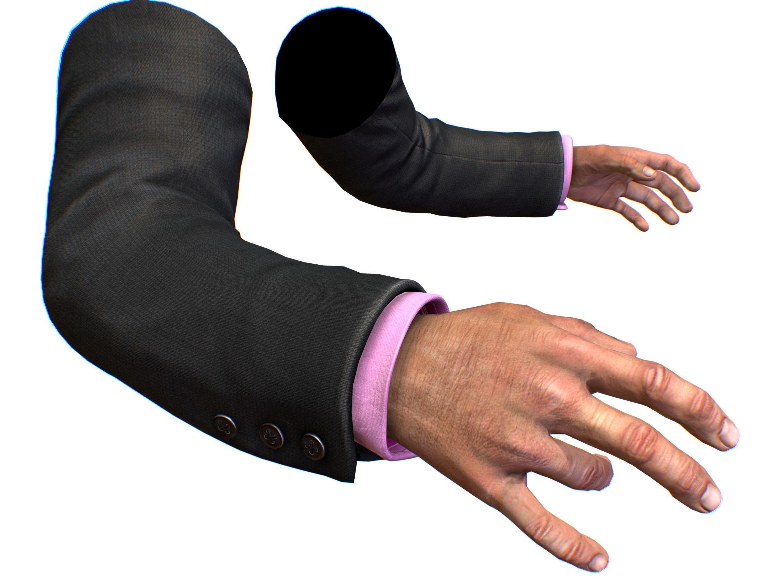 First Person Arms coat FPS RIGGED animated Low-poly 3D model_29