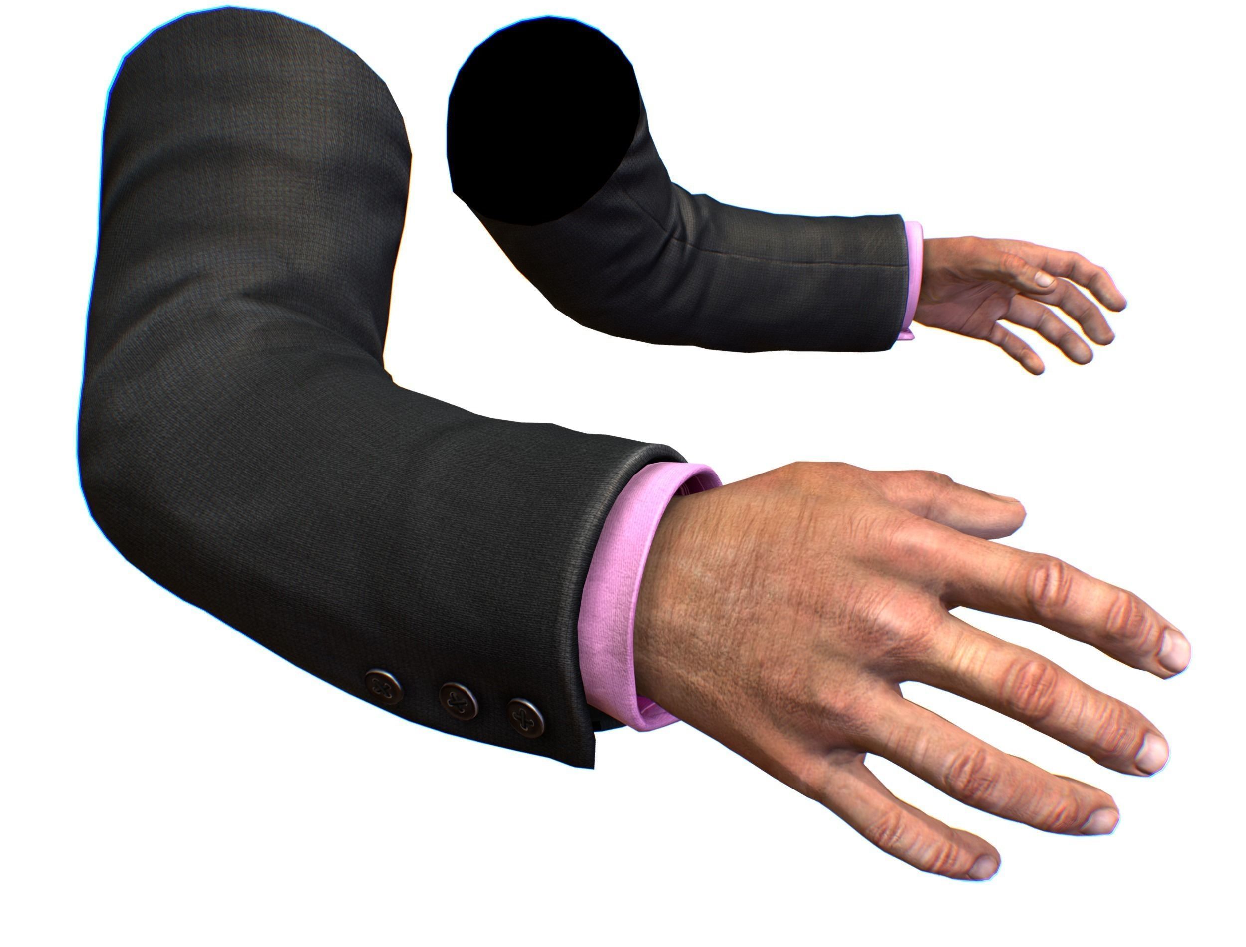 First Person Arms coat FPS RIGGED animated Low-poly 3D model_6