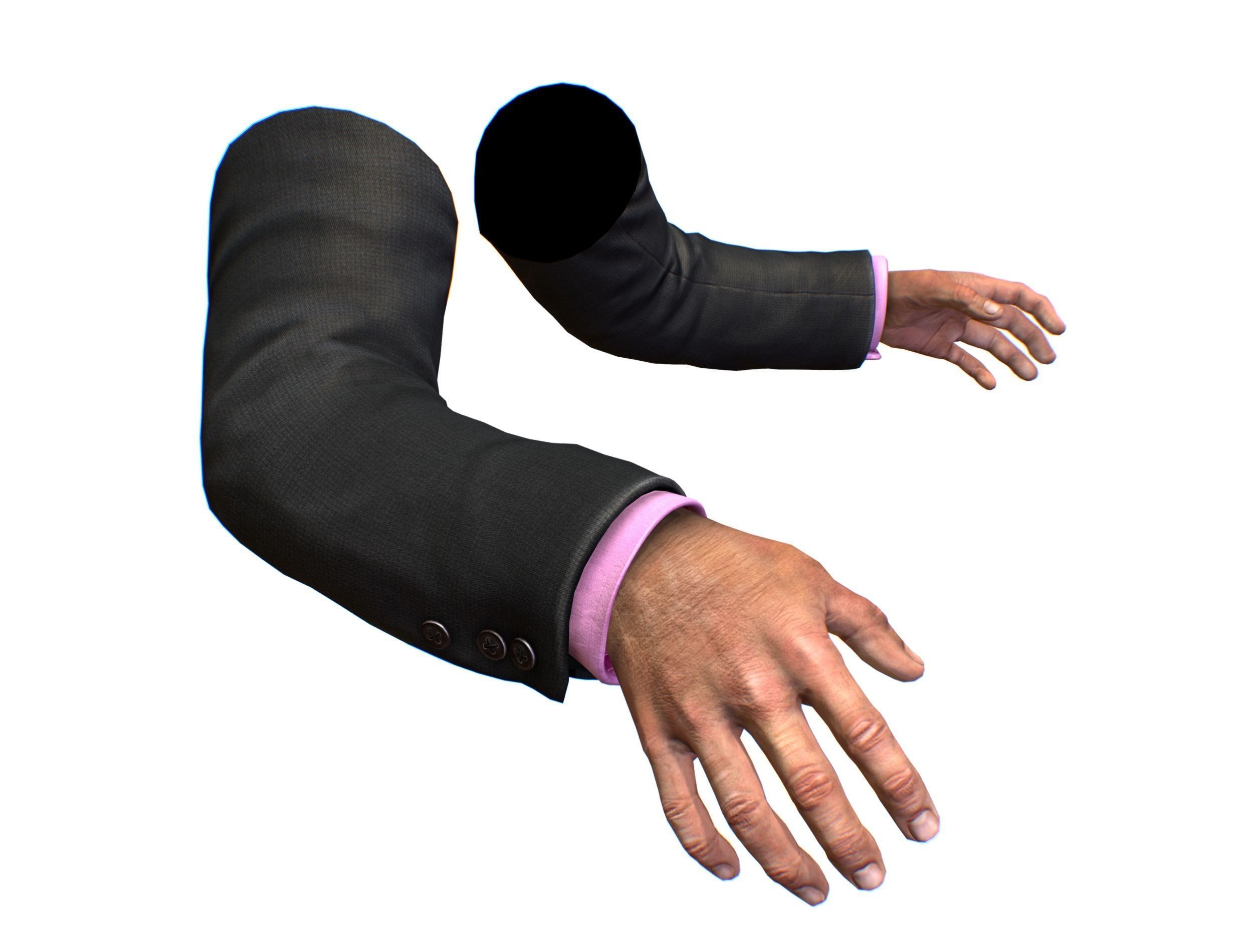 First Person Arms coat FPS RIGGED animated Low-poly 3D model_18