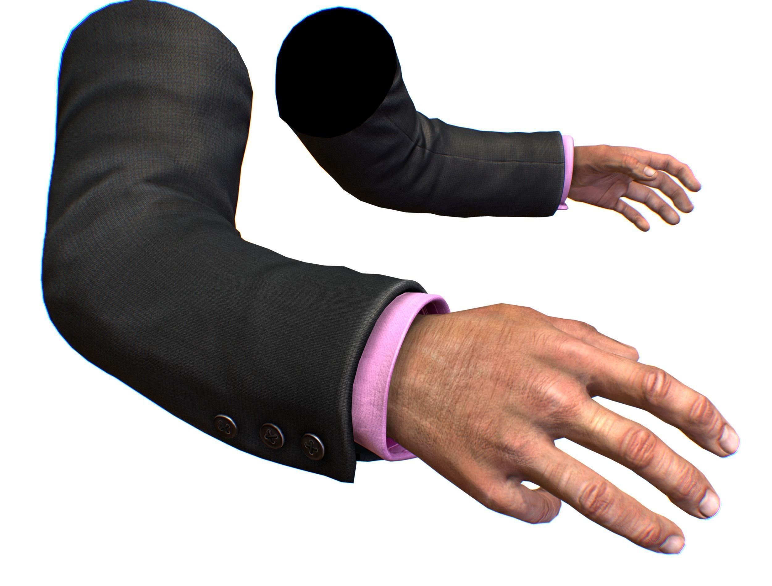 First Person Arms coat FPS RIGGED animated Low-poly 3D model_23