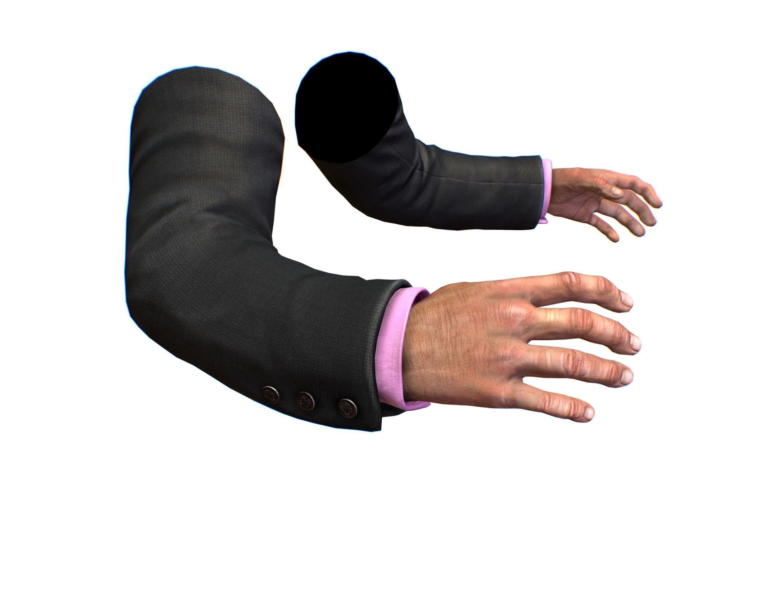 First Person Arms coat FPS RIGGED animated Low-poly 3D model_21