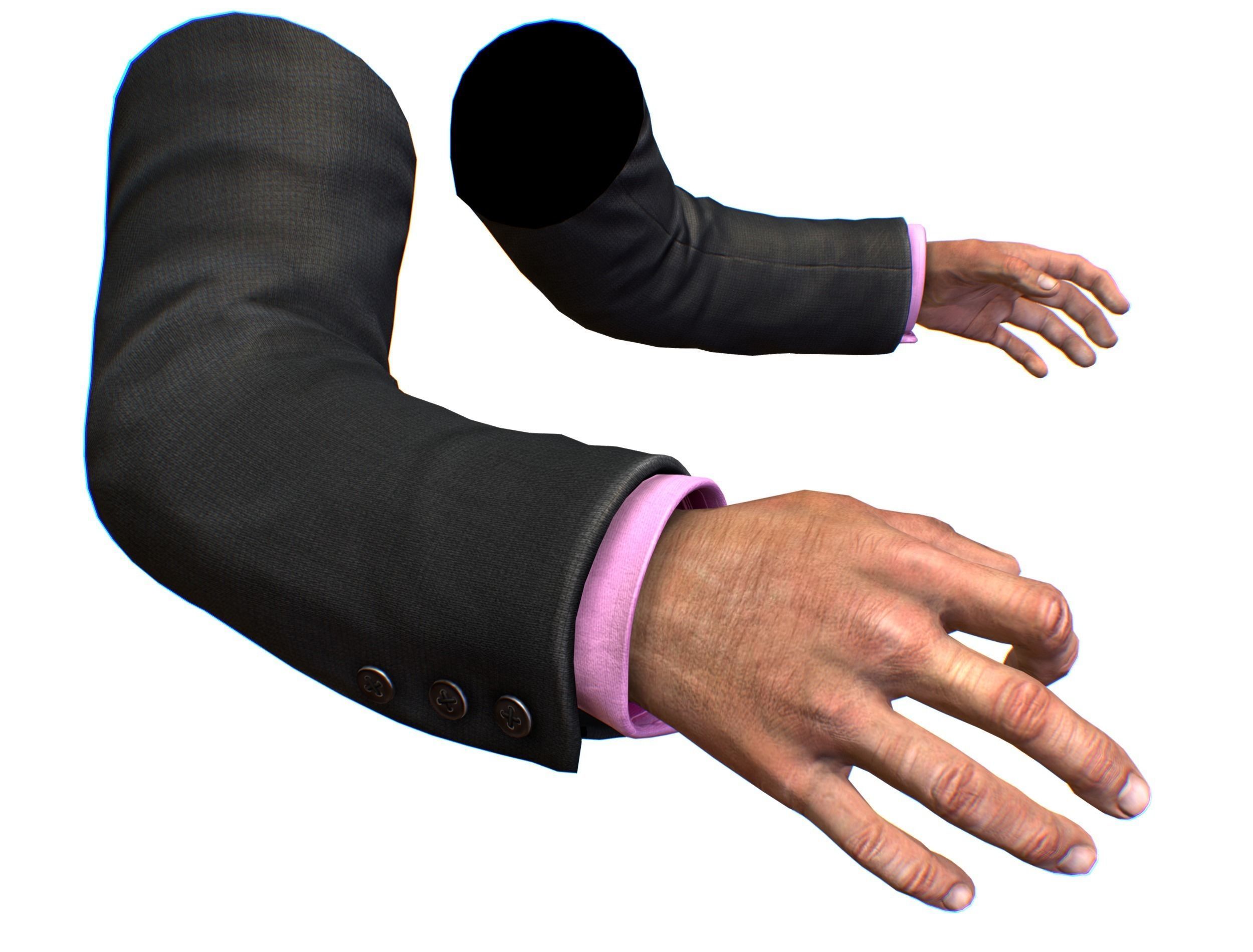 First Person Arms coat FPS RIGGED animated Low-poly 3D model_43