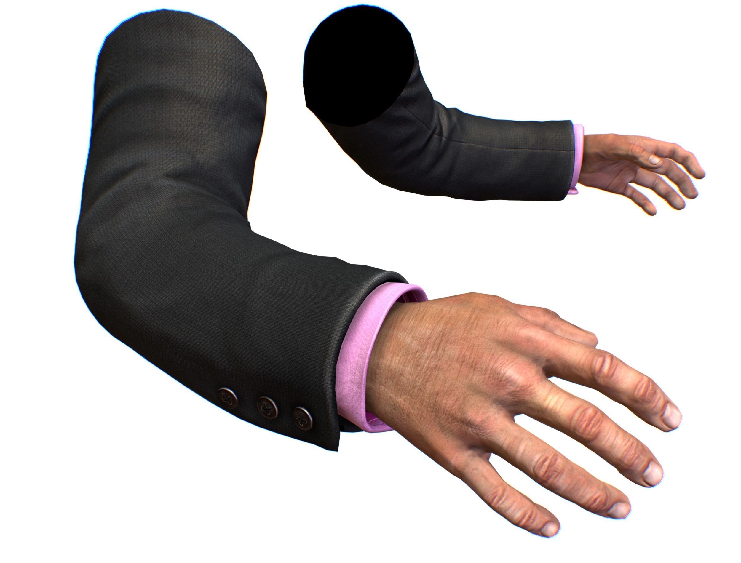 First Person Arms coat FPS RIGGED animated Low-poly 3D model_54