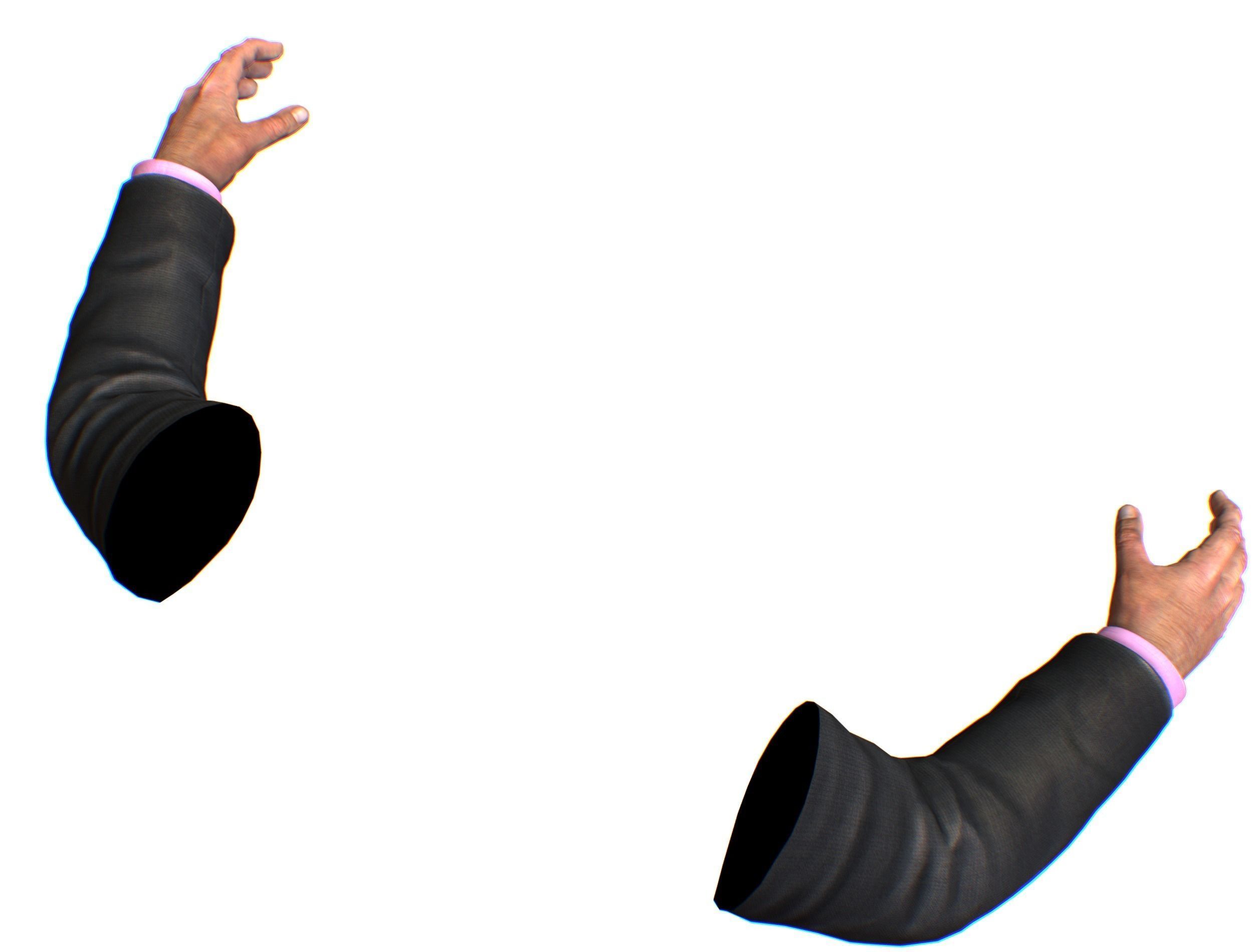 First Person Arms coat FPS RIGGED animated Low-poly 3D model_56