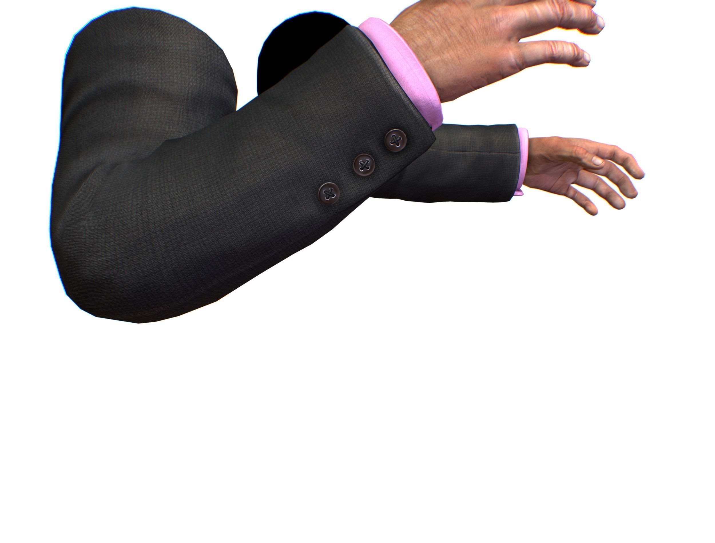 First Person Arms coat FPS RIGGED animated Low-poly 3D model_3