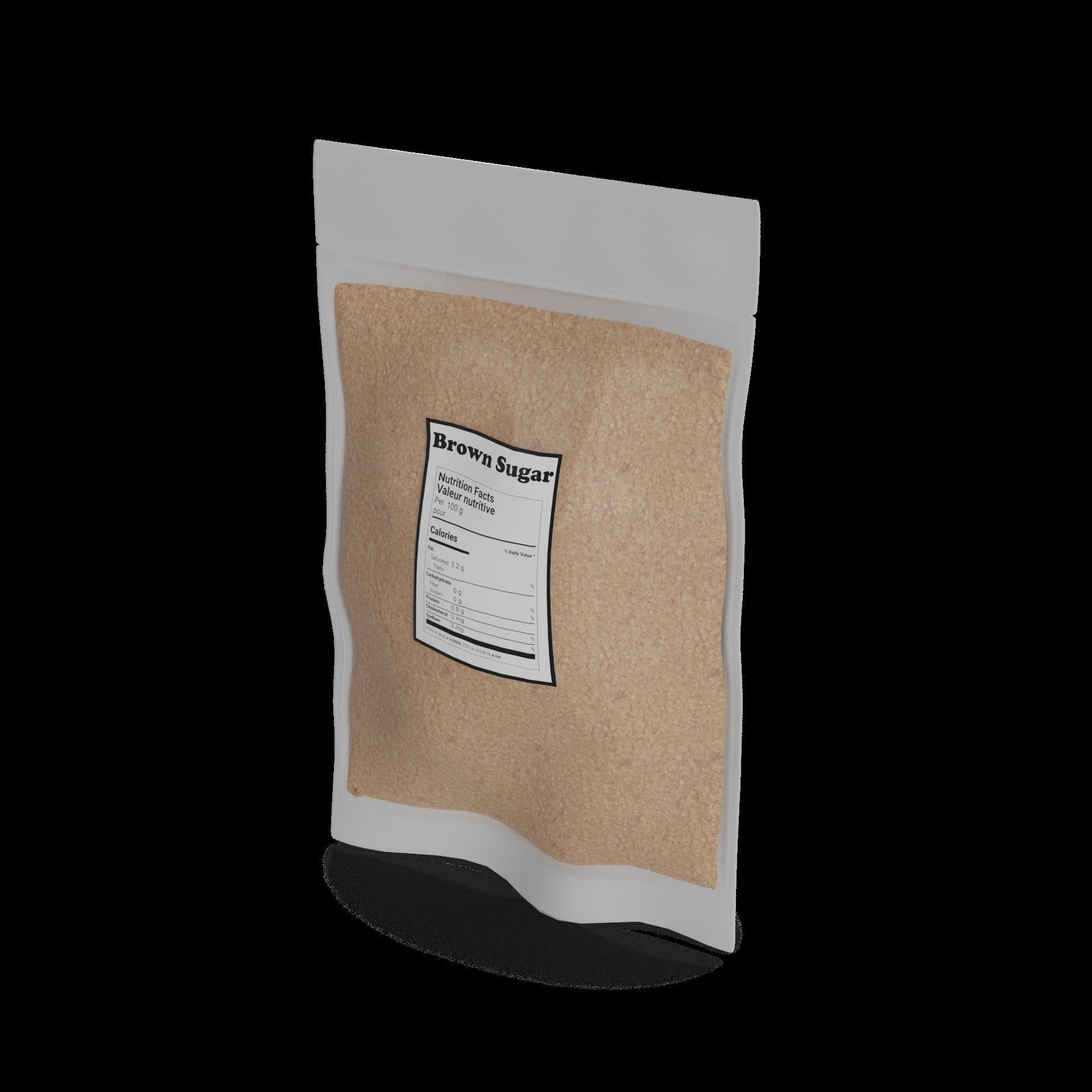 Brown sugar Brown Sugar Low-poly 3D model_1