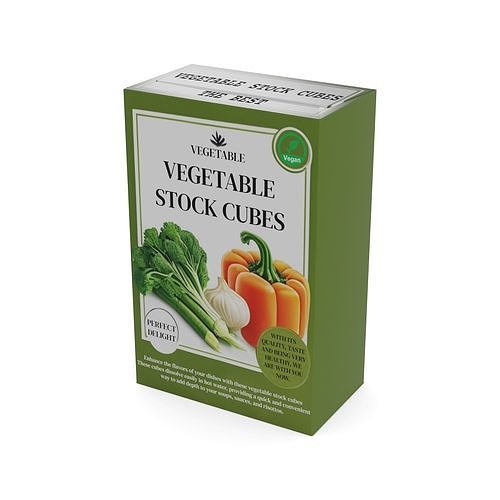 Broths and stock cubes Vegetable Stock Cubes Low-poly 3D model