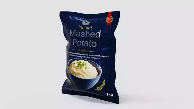 Instant mashed potato Instant Mashed Potato Low-poly 3D model