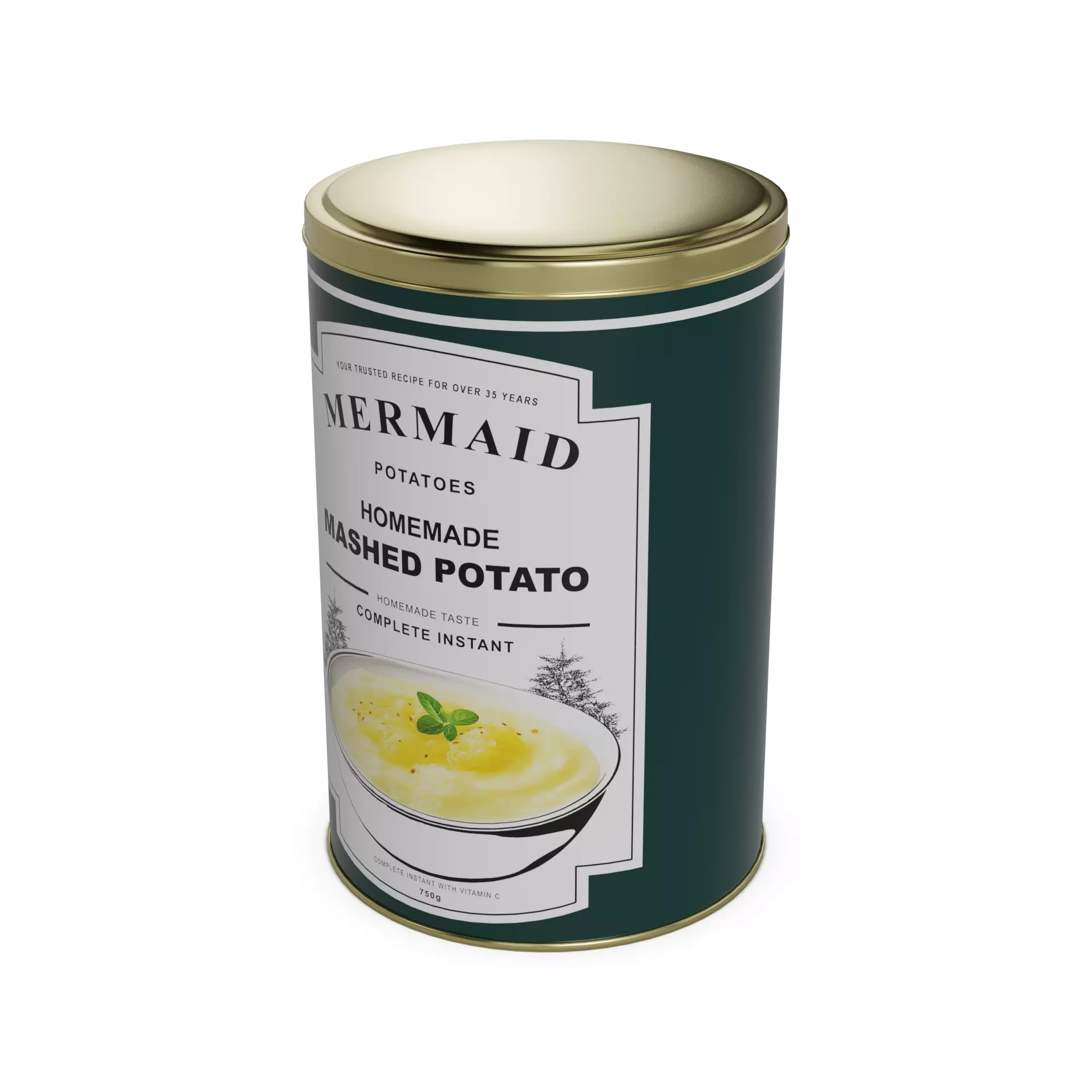Instant mashed potato Instant Mashed Potato Low-poly 3D model_0