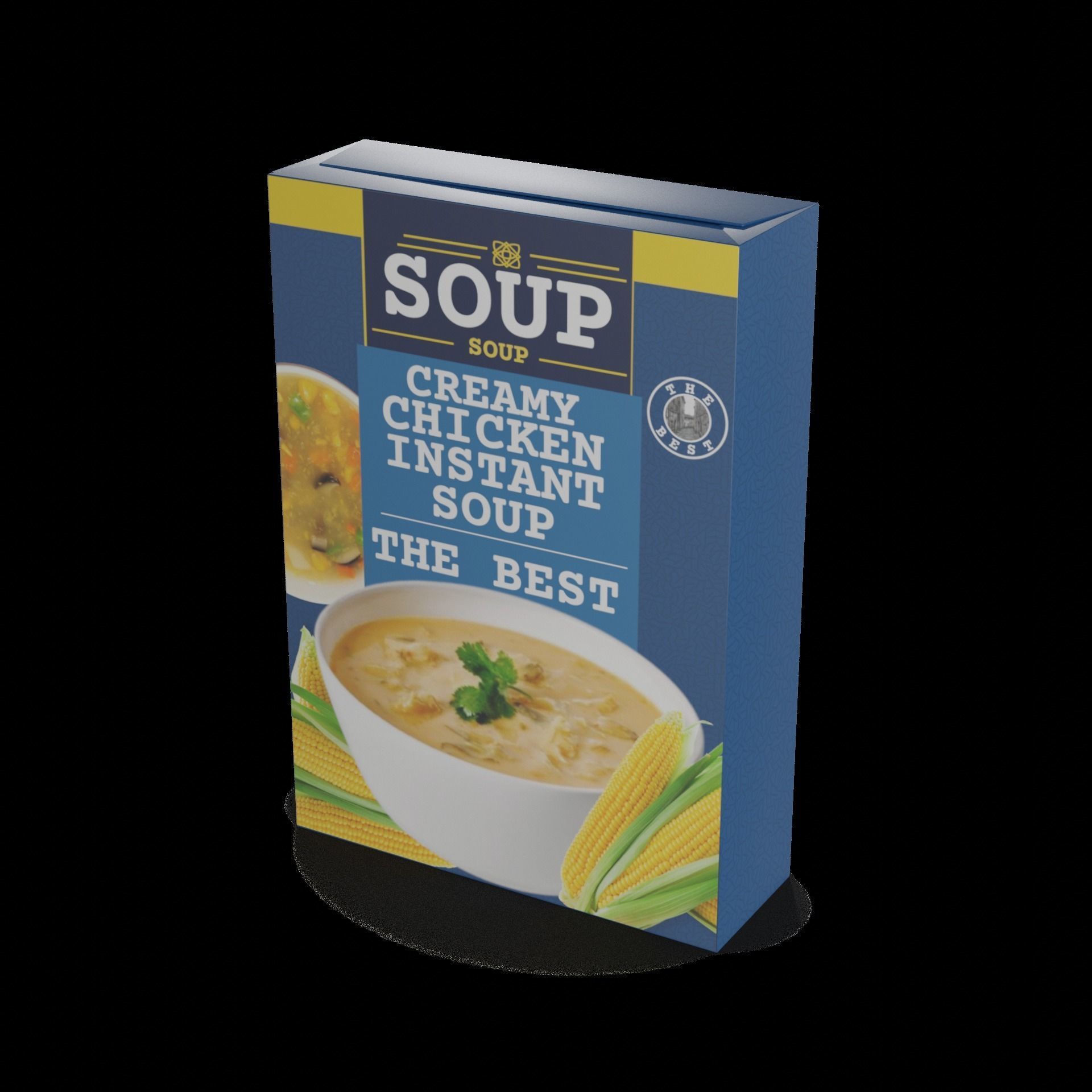 Instant soups Creamy Chicken and Corn Instant Soup Low-poly 3D model_1