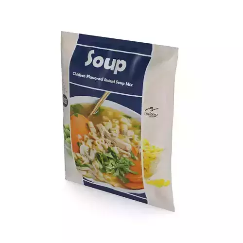 Instant soups Chicken Flavored Instant Soup Mix 3D model