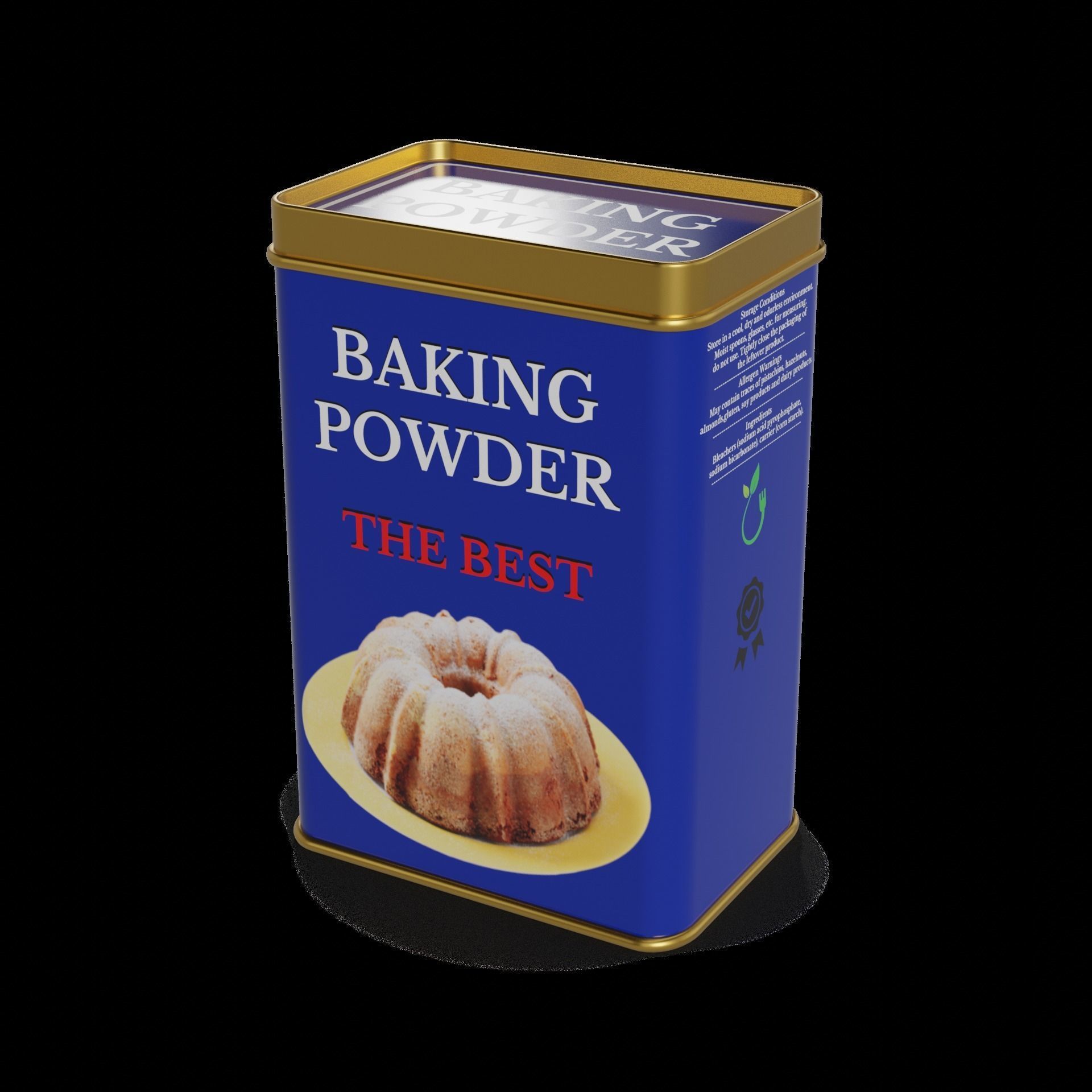 Baking decorations Baking Powder Low-poly 3D model_1